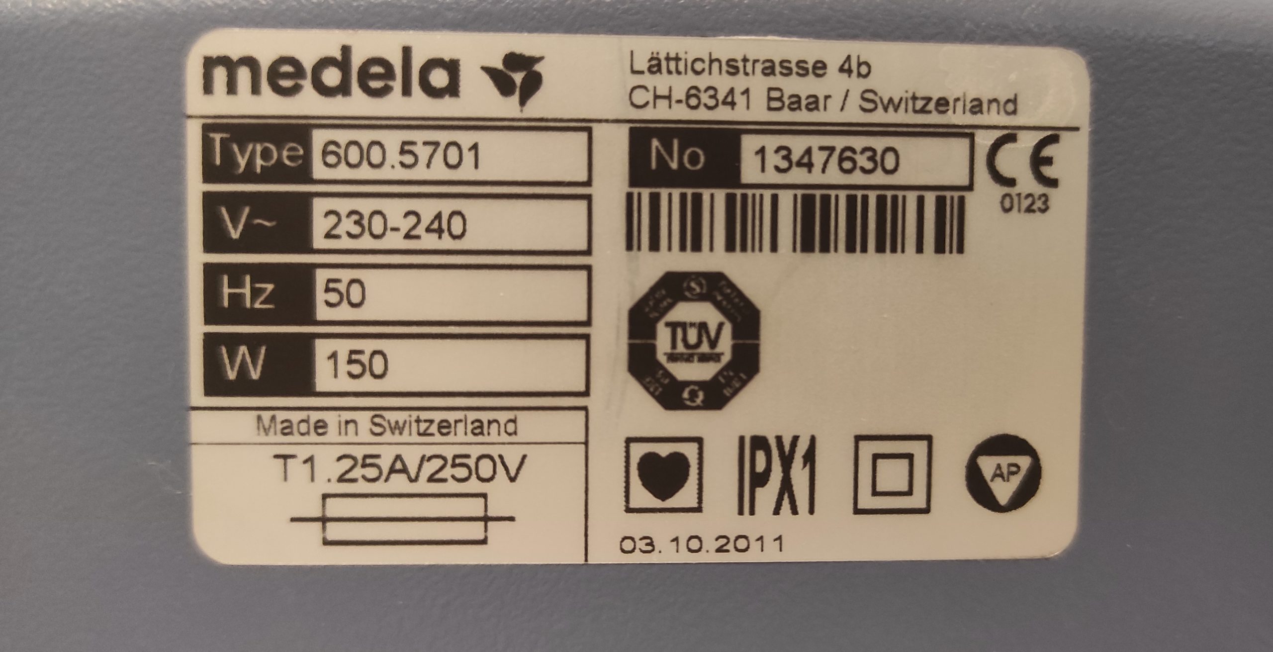 Medela Dominant 50 // 150 Watt // 600.5701 Absaugpumpe Absauggerät Sekretsauger Fahrbar thumbnail 4