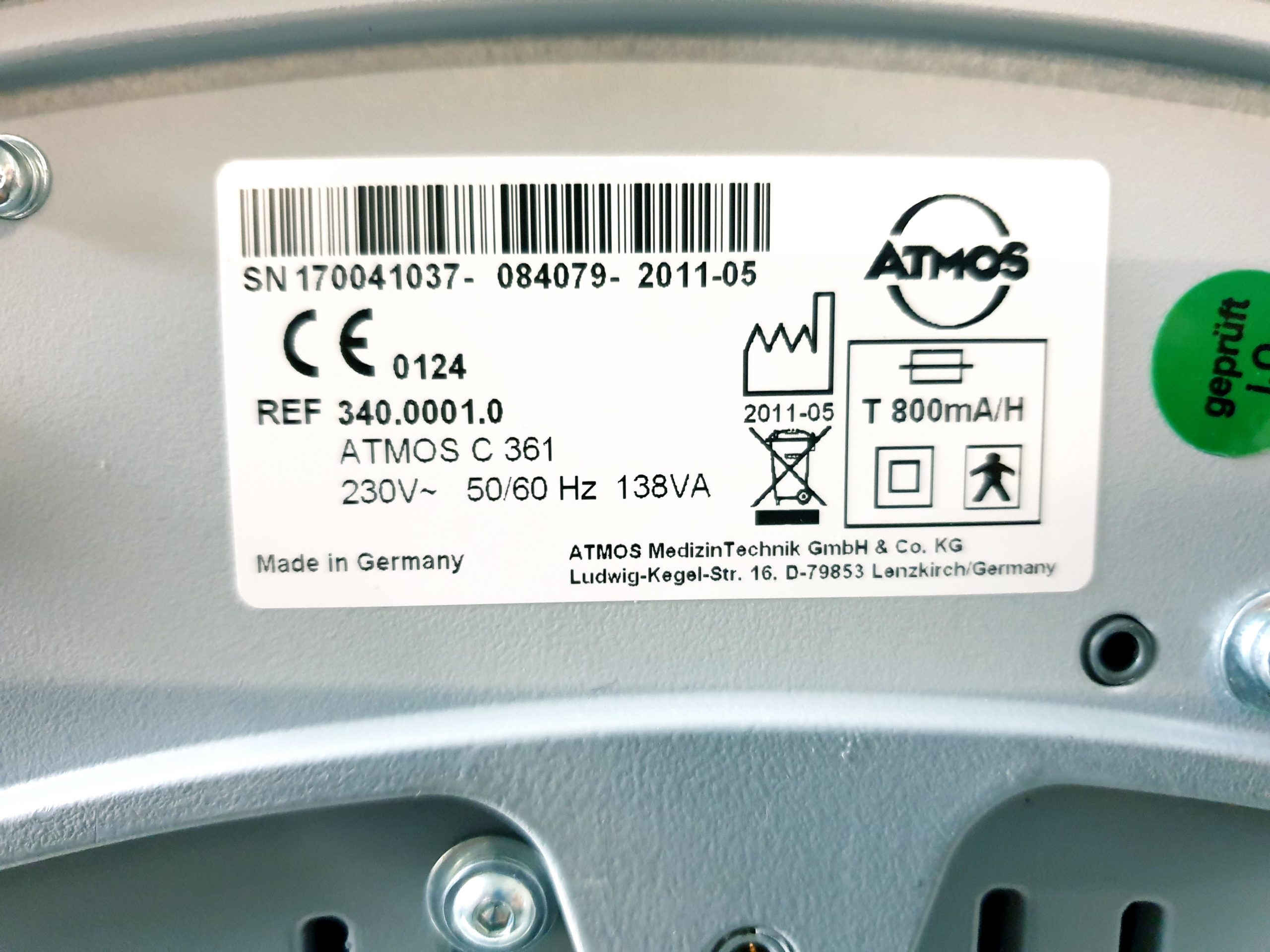 Atmos – C 361 // C361 – mit Behälter Chirurgiesauger Absauger thumbnail 7