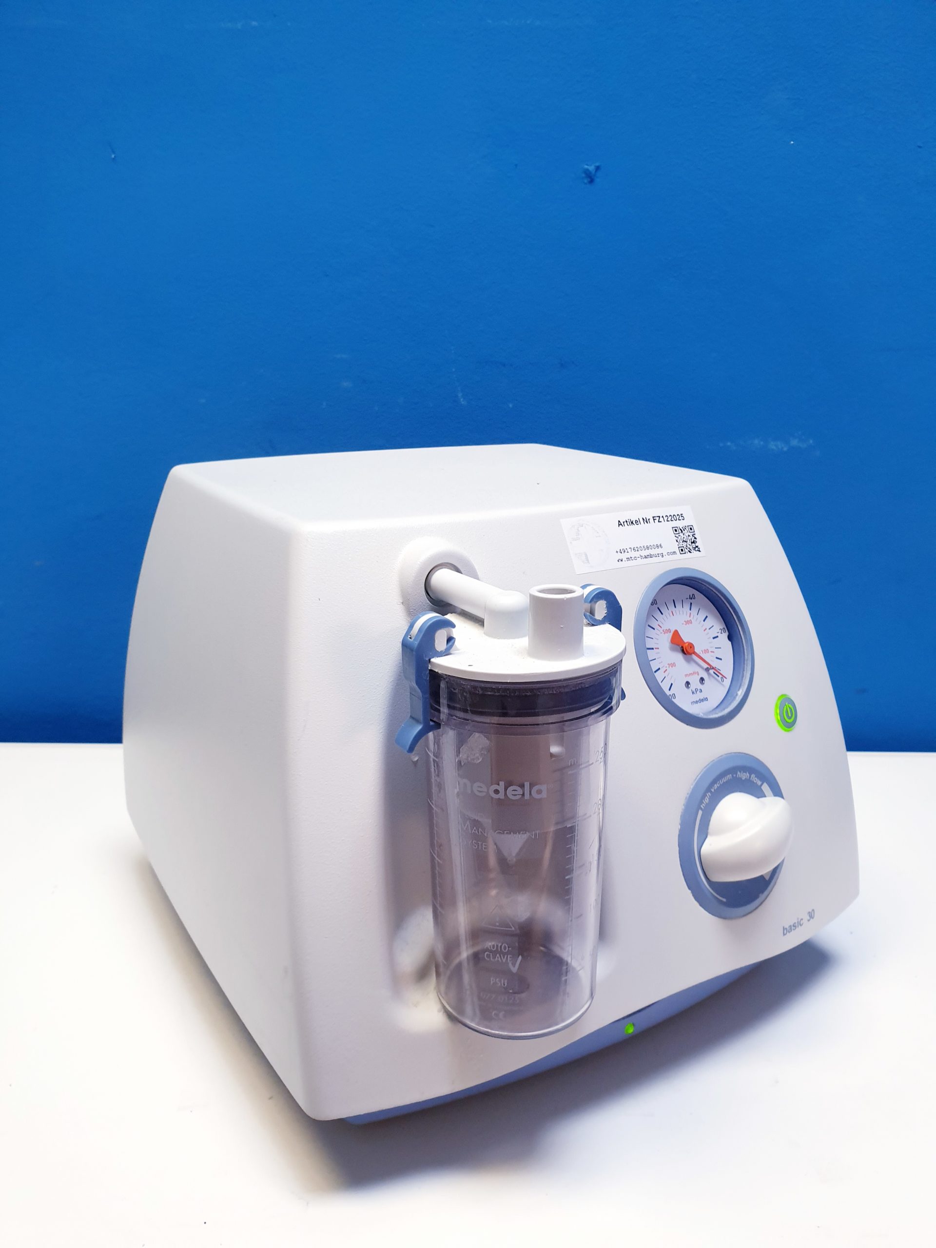 Medela Basic 30 Surgical Aspirator Rapid Vacuum Suction Pump mit Behälter thumbnail 3