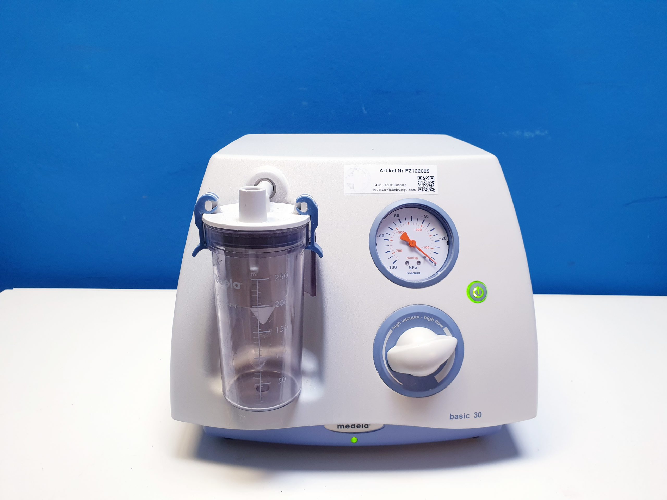 Medela Basic 30 Surgical Aspirator Rapid Vacuum Suction Pump mit Behälter thumbnail 7