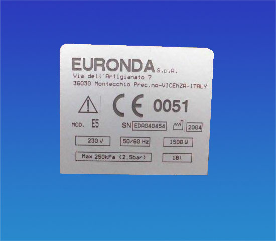 Autoklav Euronda E5 / 18 Liter Kammervolumen thumbnail 3