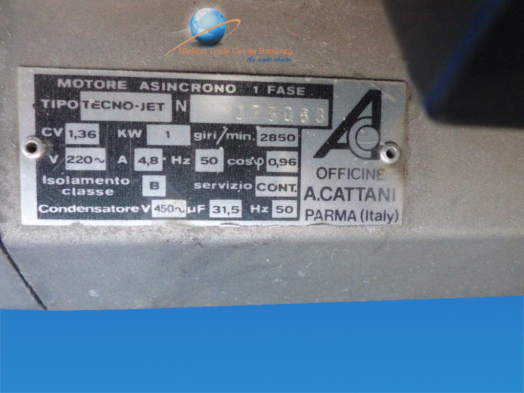 Augusto Cattani Tecno Jet Trockenabsaugung Dental 1Kw Leistung thumbnail 3