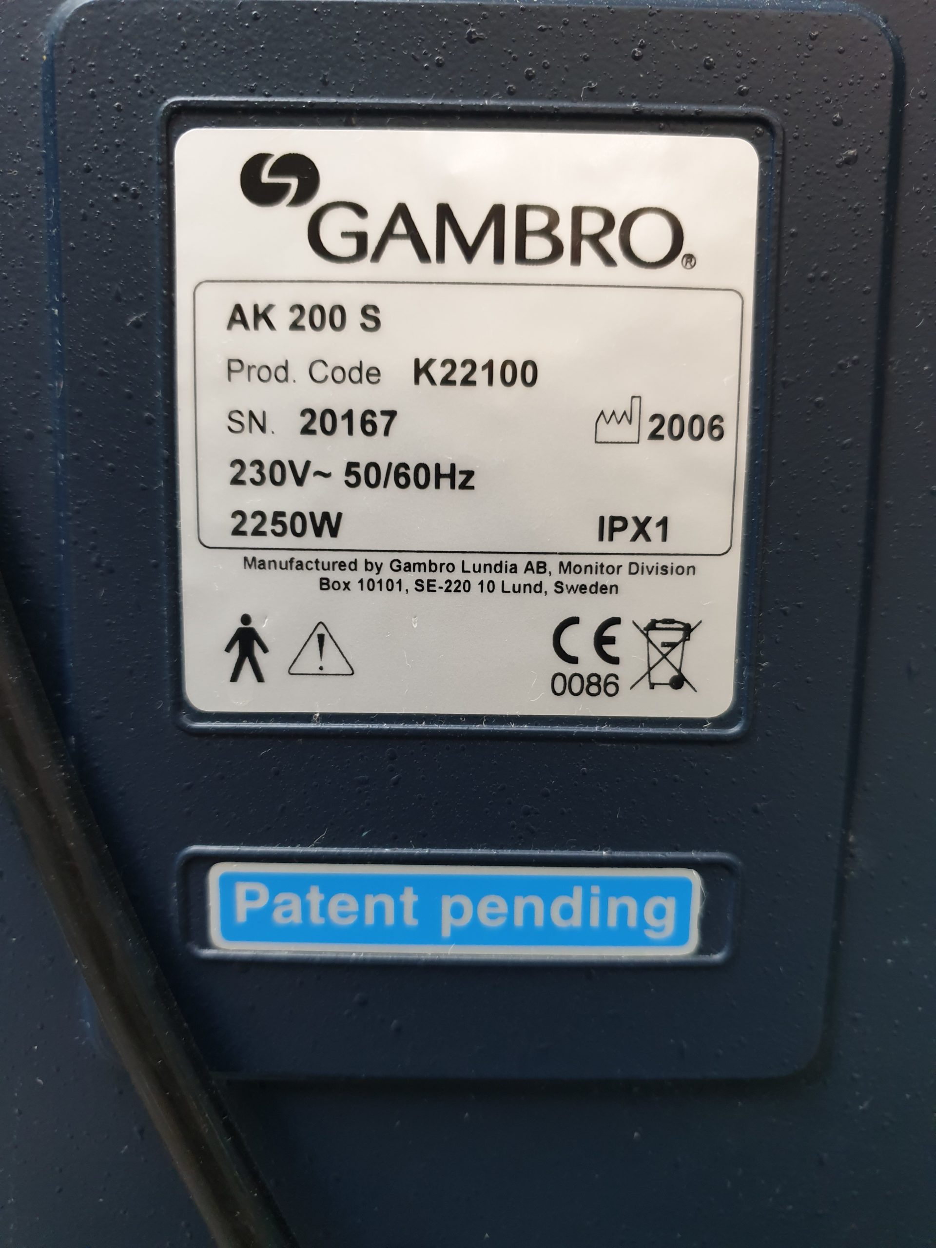 Gambro AK 200 S // AK200S // Dialysegerät dialysis machine Hämofiltration Dialysesystem thumbnail 3