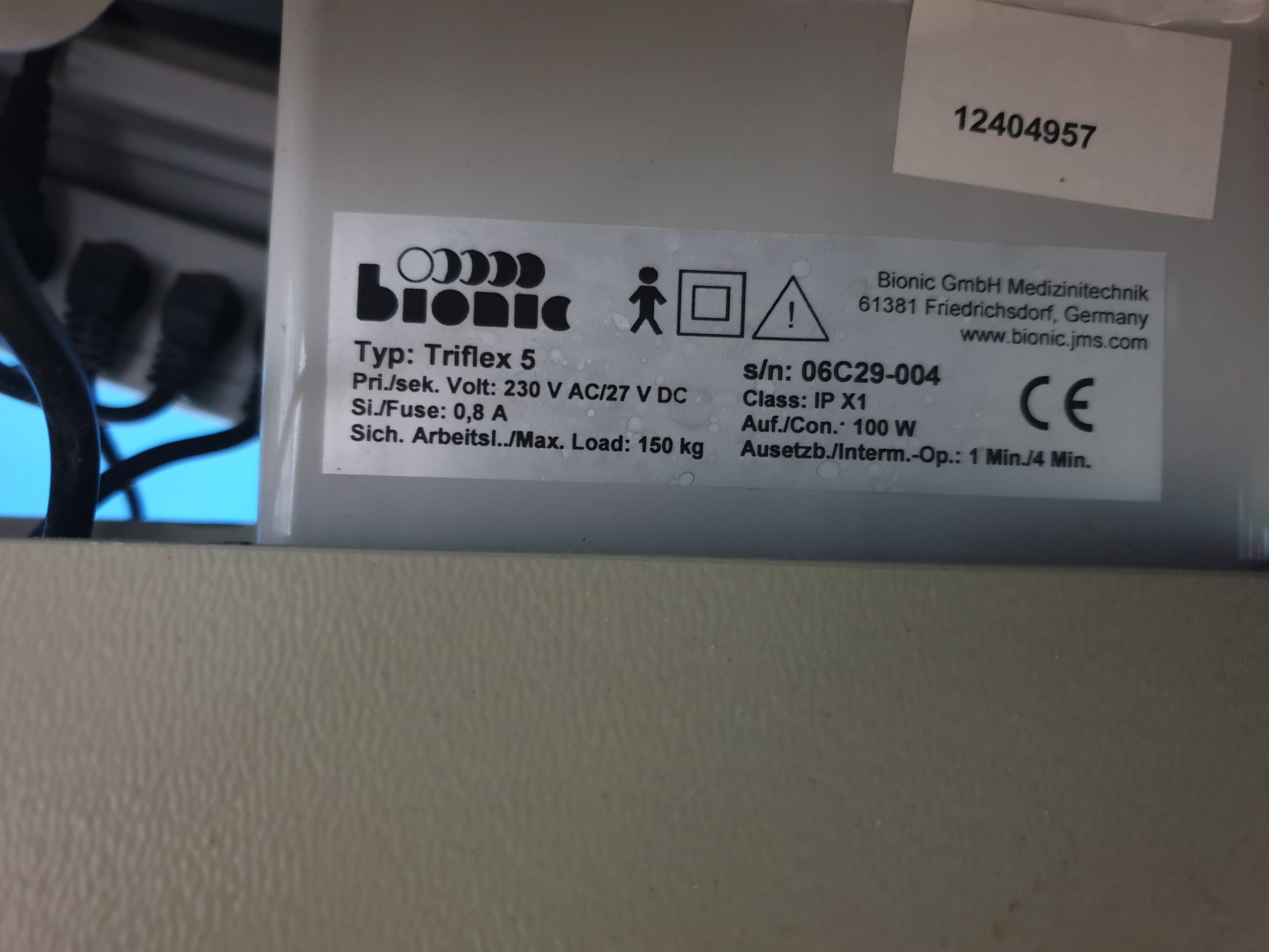 Bionic Triflex 5 Dialysestuhl Behandlungsliege Elektrisch thumbnail 11
