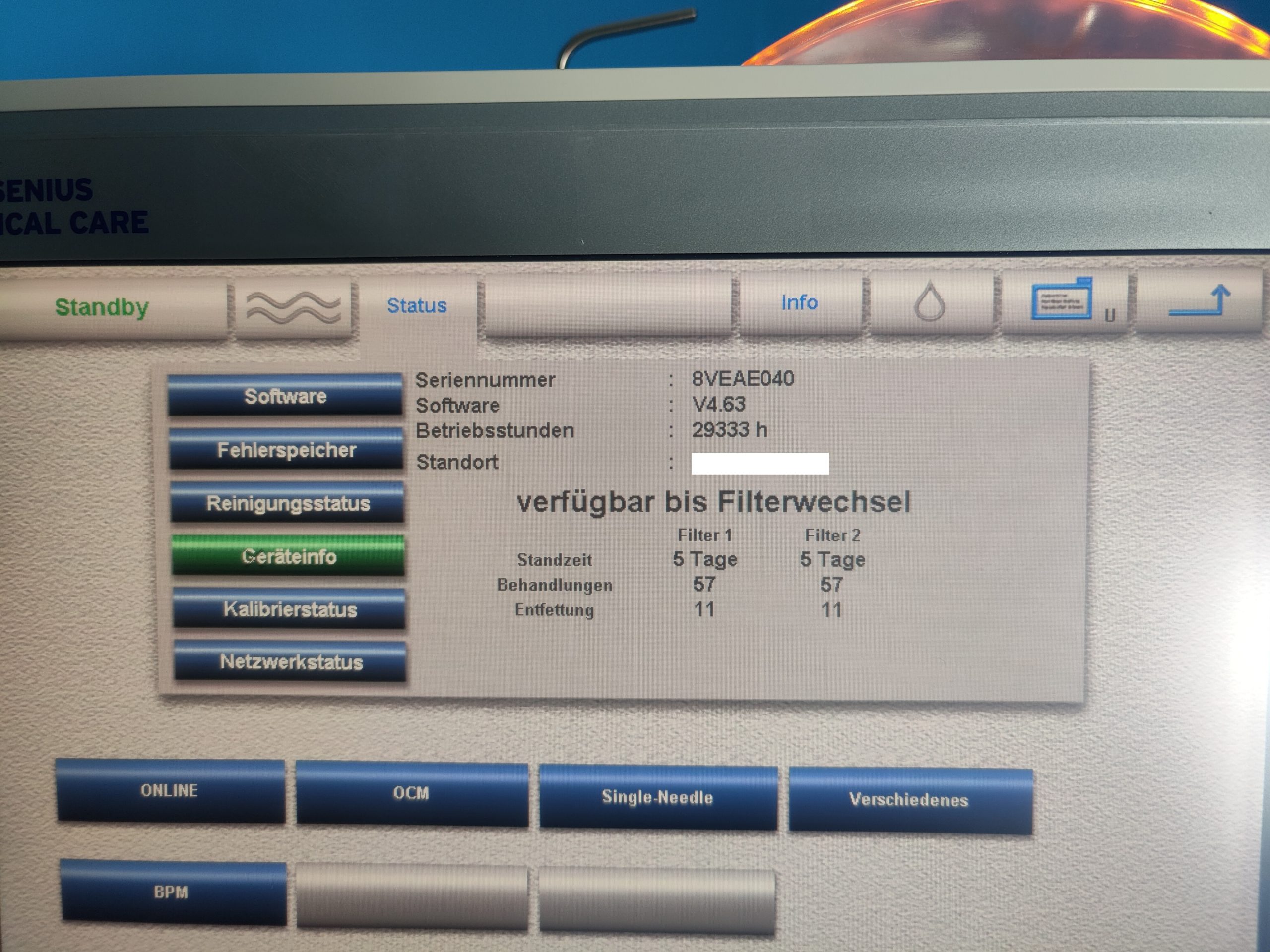 Fresenius 5008 CorDiaX Dialysegerät Software.V4.63 – 29333 Hours DOM.2009 thumbnail 6