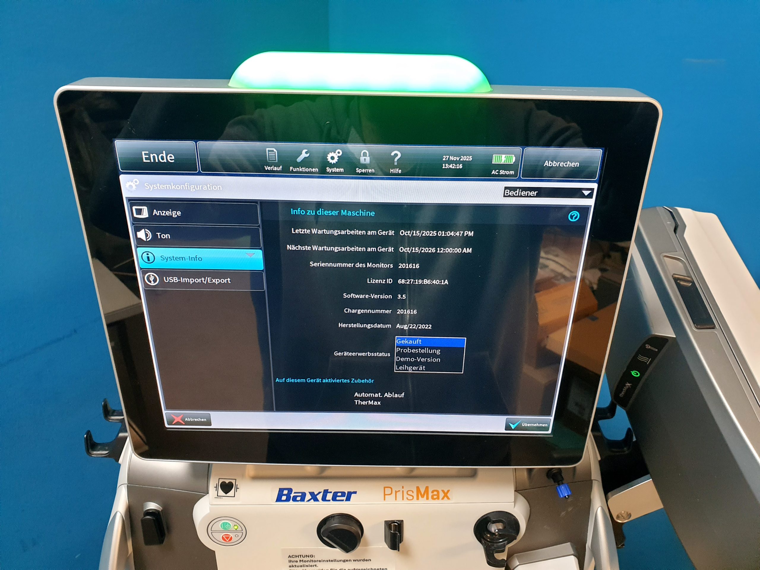 Baxter Prismax 955725 + Baxter TherMax Blutwärmer thumbnail 5