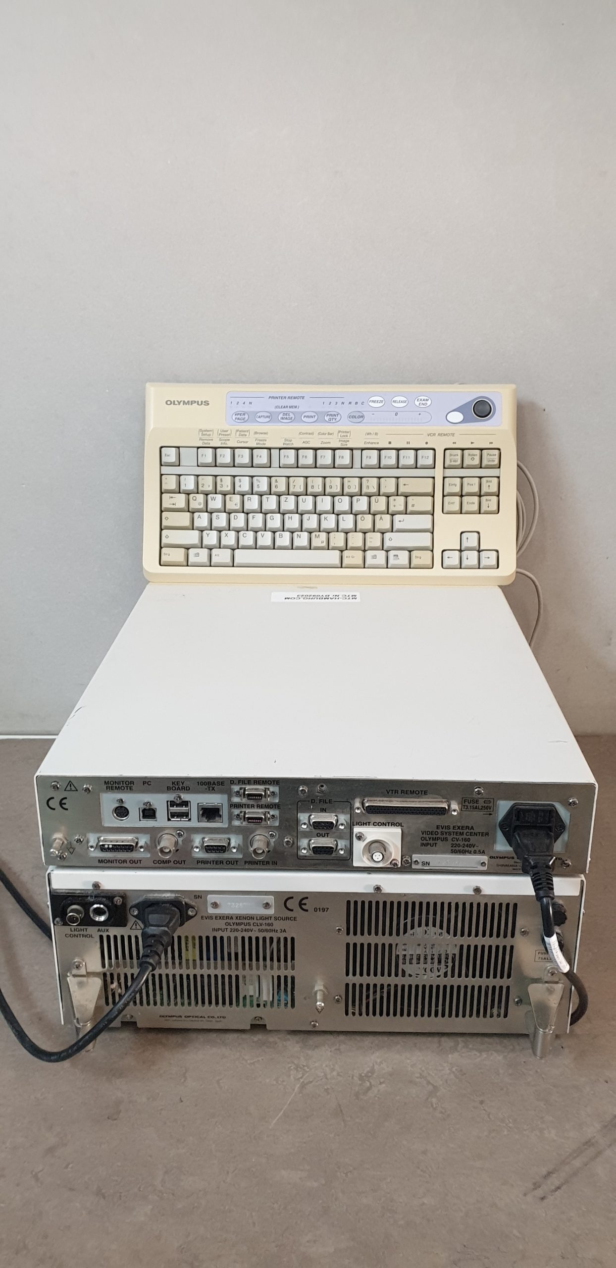 OLYMPUS EVIS EXERA CV-160 , CLV-160 inkl. Pigtail MAJ 843 + Tastatur thumbnail 8