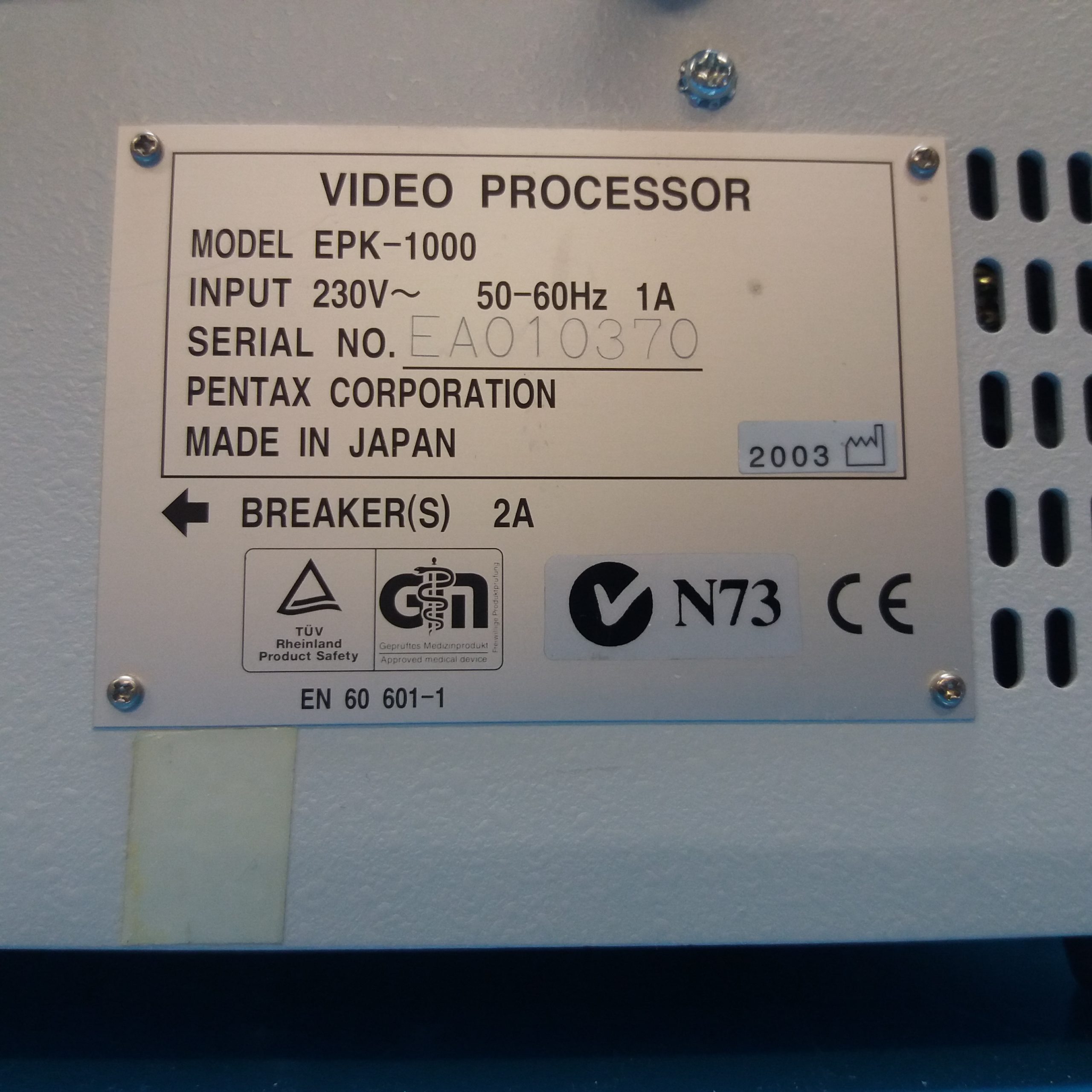 Pentax EPK-1000 // EPK1000 // EPK 1000 Video Processor mit Tastatur thumbnail 4