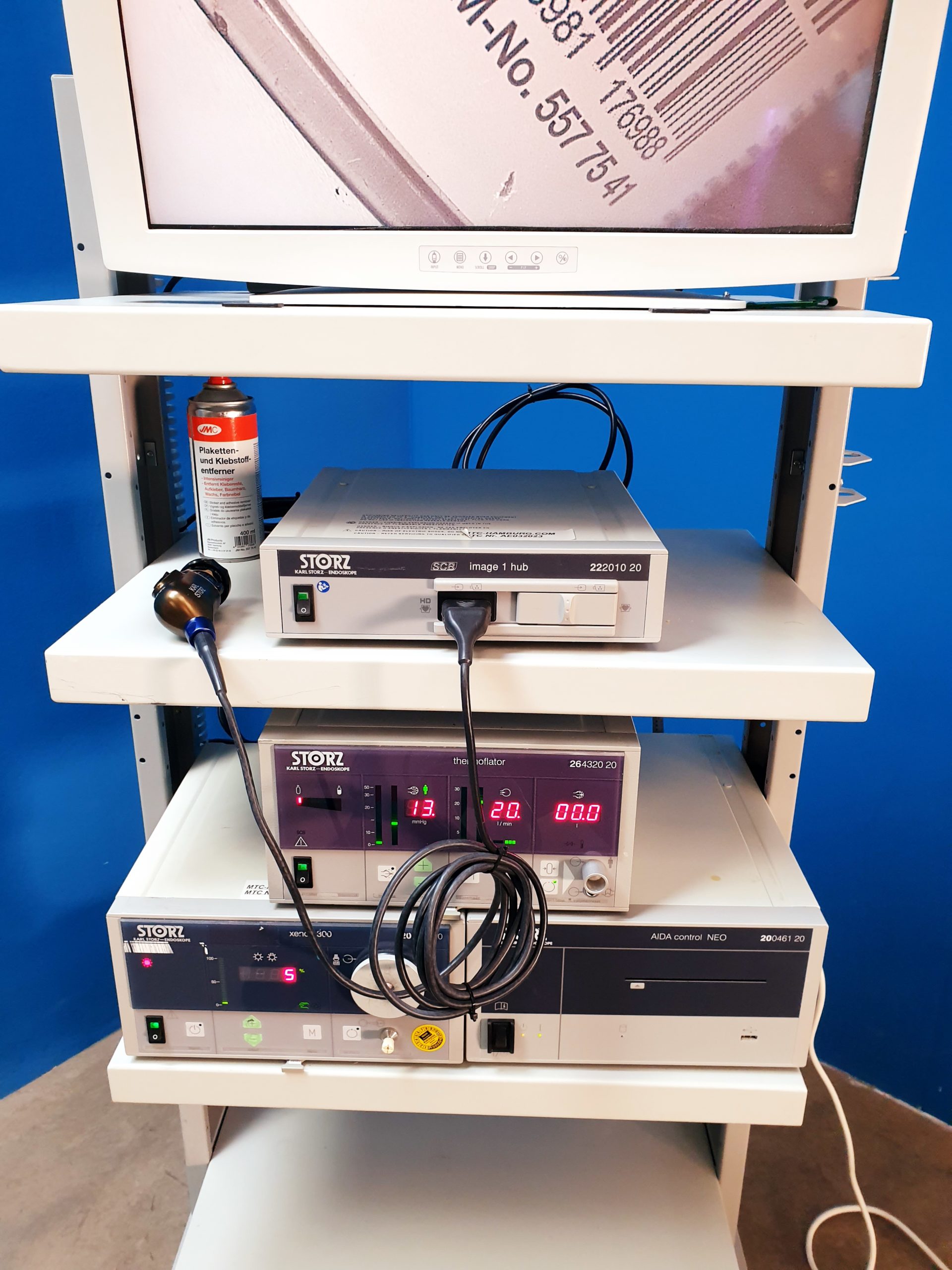 karl Storz Laparaskopie Turm / Image 1 hub 222010 20 + H3-Z Kamerakopf, 201330 20 Xenon 300, 264320 20 Thermoflator , 200461 20 Aida Control, …. thumbnail 2