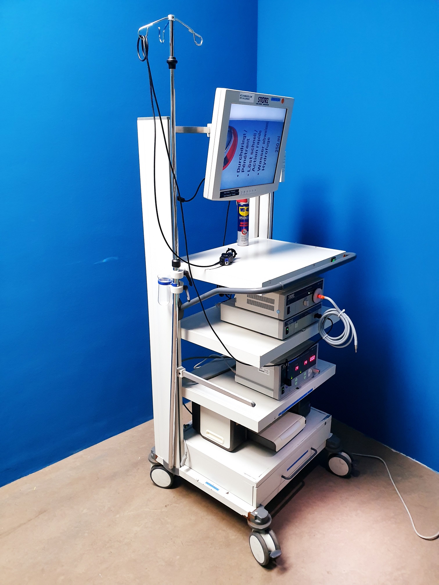 Storz Laparaskopie 20222020 Prozessor + Kamerakopf 20221030 29003IW Turm SC-SX-19 Monitor + 20134020 Xenon Nova 300 + 264305 20 Thermoflator SCB Insufflator thumbnail 5