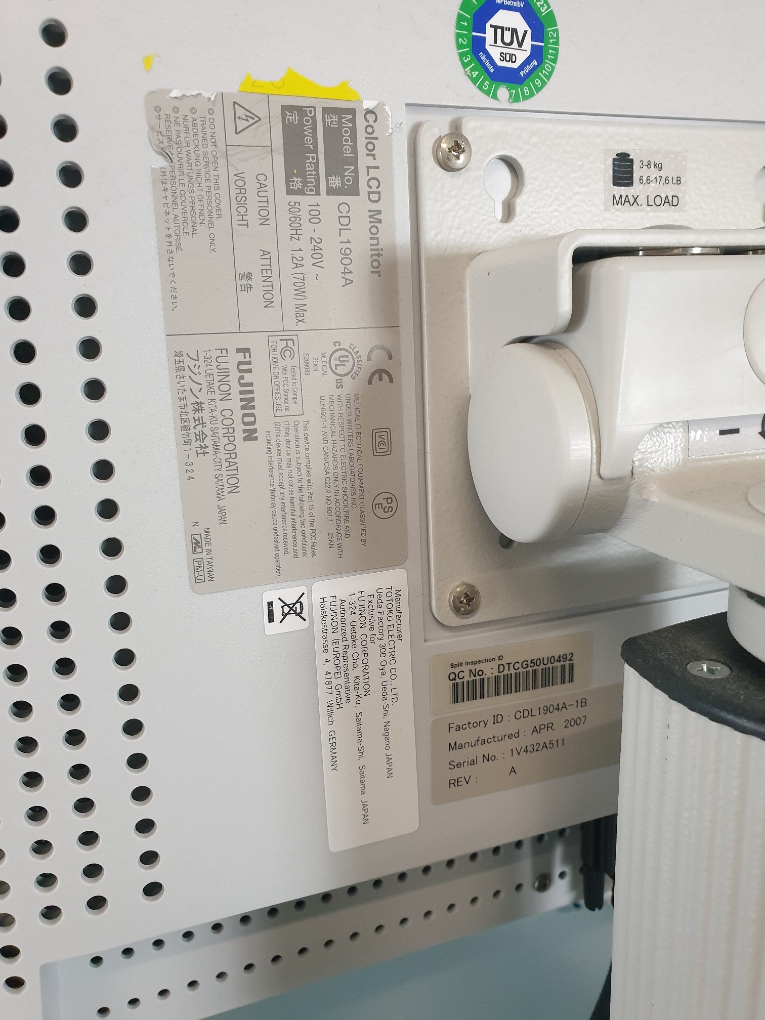 Fujinon Turm – VP-4400 HD Processor, Fujinon XL-4400 HD Light Source, Ballon Controller BP-20, Tastatur DK-4400, EN-450P 5/20 Ballon-Videoendoskop, CDL-1904A thumbnail 6