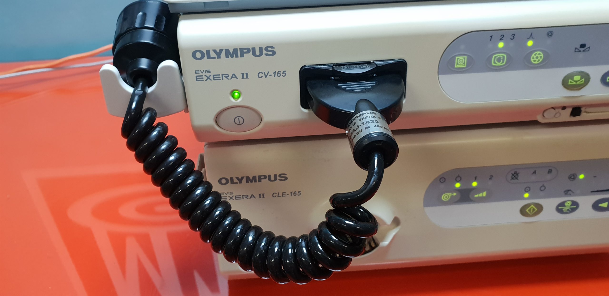 Olympus Exera II CV-165 , CLE-165 inkl. Tastatur + MAJ 1430 Pigtail + MAJ-1411 Lightkabel thumbnail 3