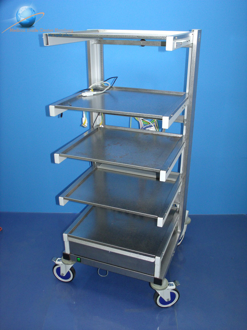 Endoskopie Geräteturm Gerätewagen Trolley für Endoskopie Metall thumbnail 2