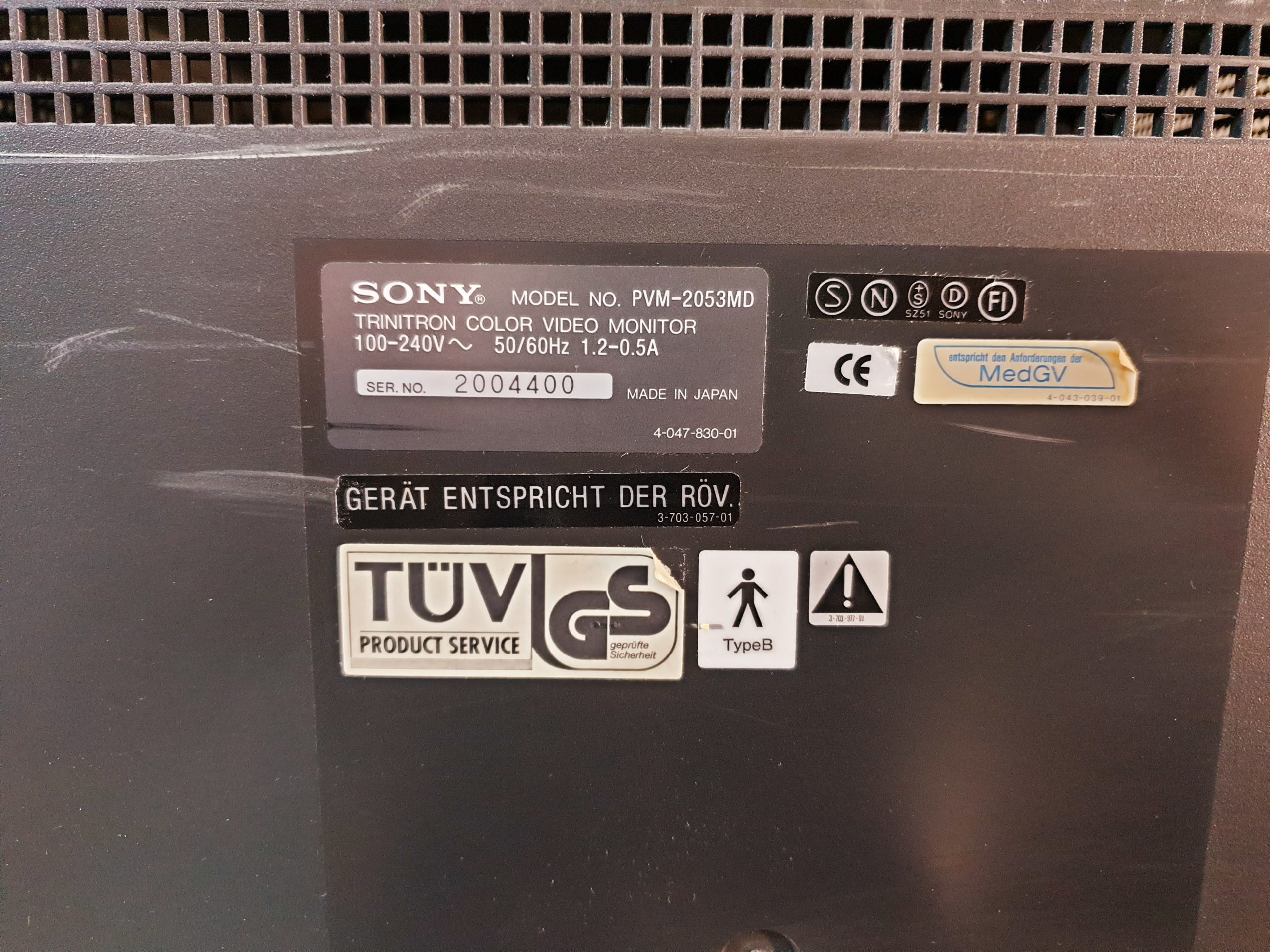 SONY PVM-2053MD 20′ Videomonitor thumbnail 5