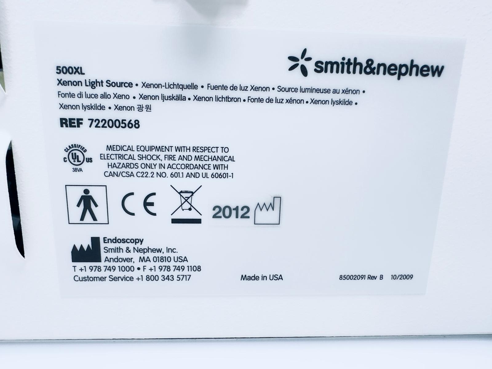 Smith & Nephew 500XL Xenon Lichtquelle thumbnail 9