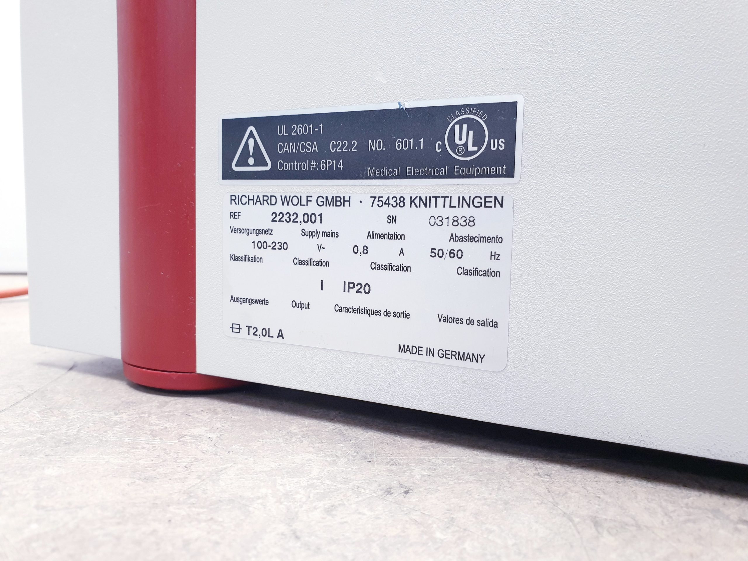 RICHARD WOLF 2232 Elektronisches CO2-Insufflator für Endoskopien thumbnail 9
