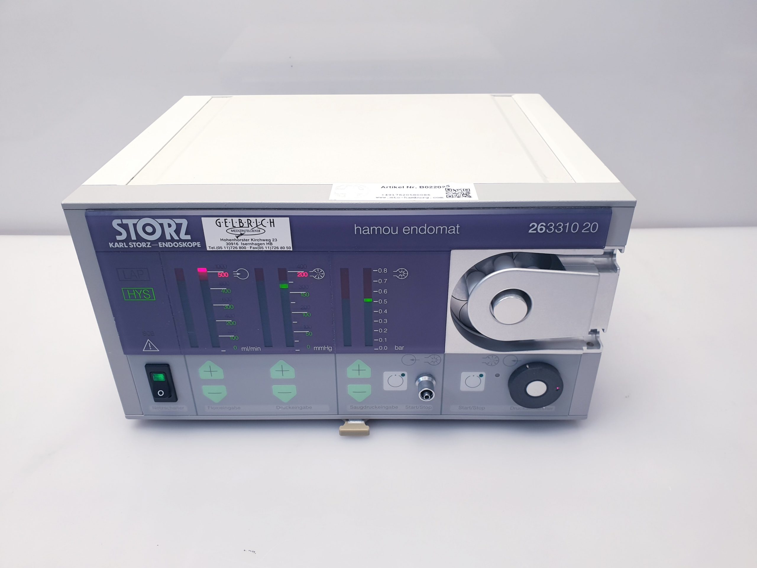 Storz 263310 20 Insufflator Hamou Endomat thumbnail 3