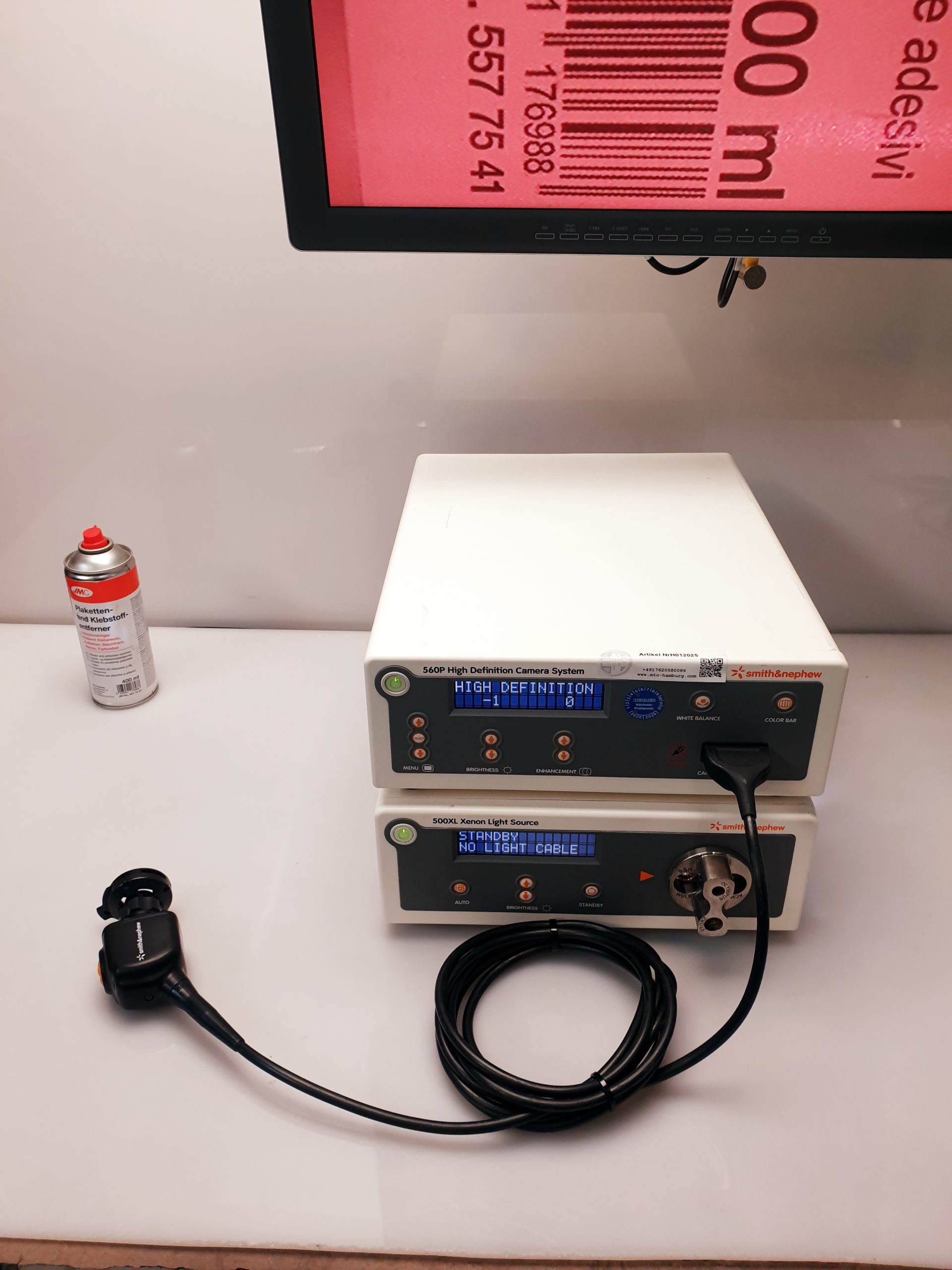 Smith & Nephew Dyonics 560P HD + Kamerakop + 500XL Light Source without Moniotor thumbnail 2
