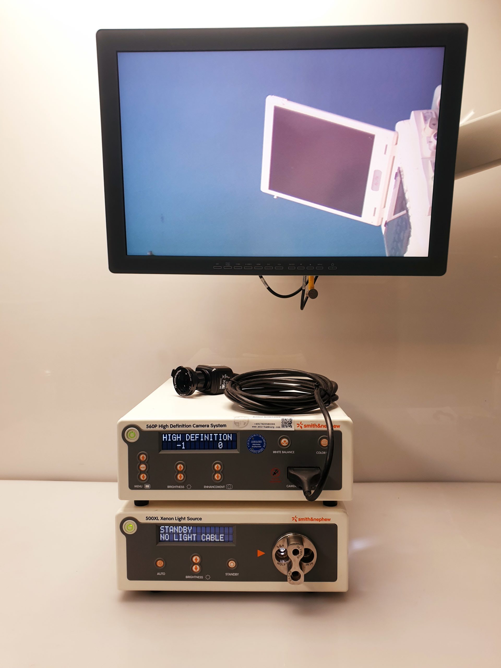 Smith & Nephew Dyonics 560P HD + Kamerakop + 500XL Light Source without Moniotor thumbnail 12