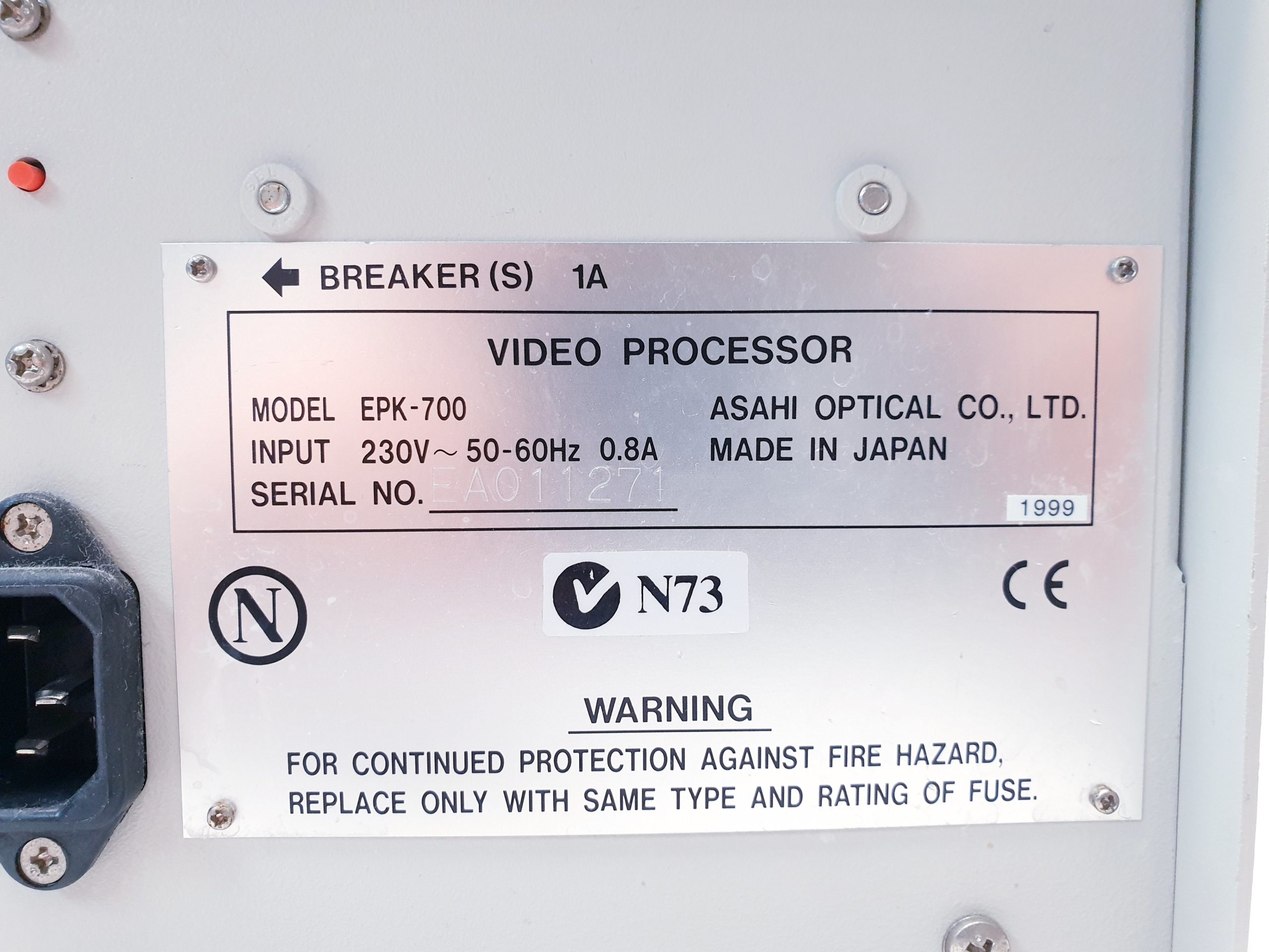 PENTAX EPK-700 Video Endoskopie Prozessor mit Tastatur thumbnail 6