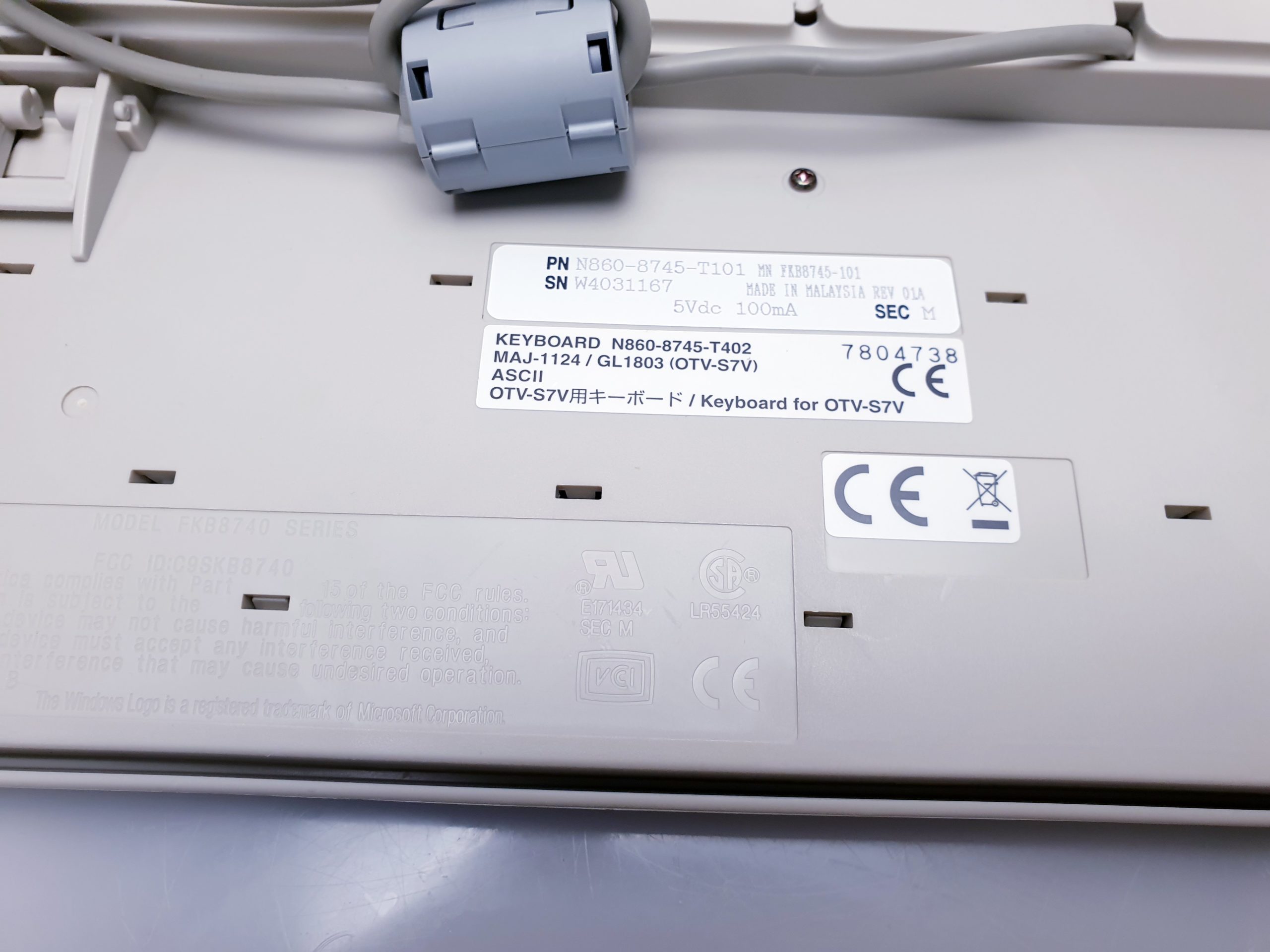 Olympus Tastatur Keyboard maj-1124 / GL1803(OTV-S7V) thumbnail 6