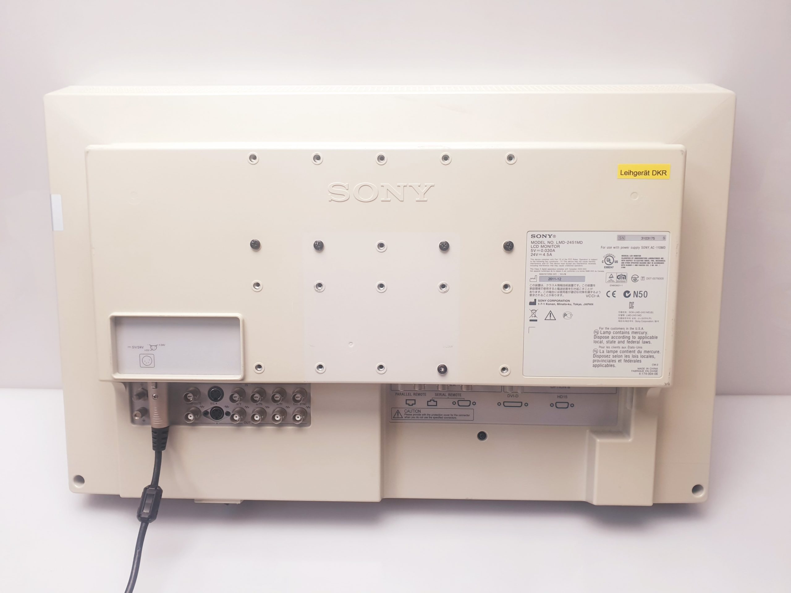 Sony LMD2451MD // LMD-2451MD – HD Monitor für die Endoskopie mit Netzteil thumbnail 3