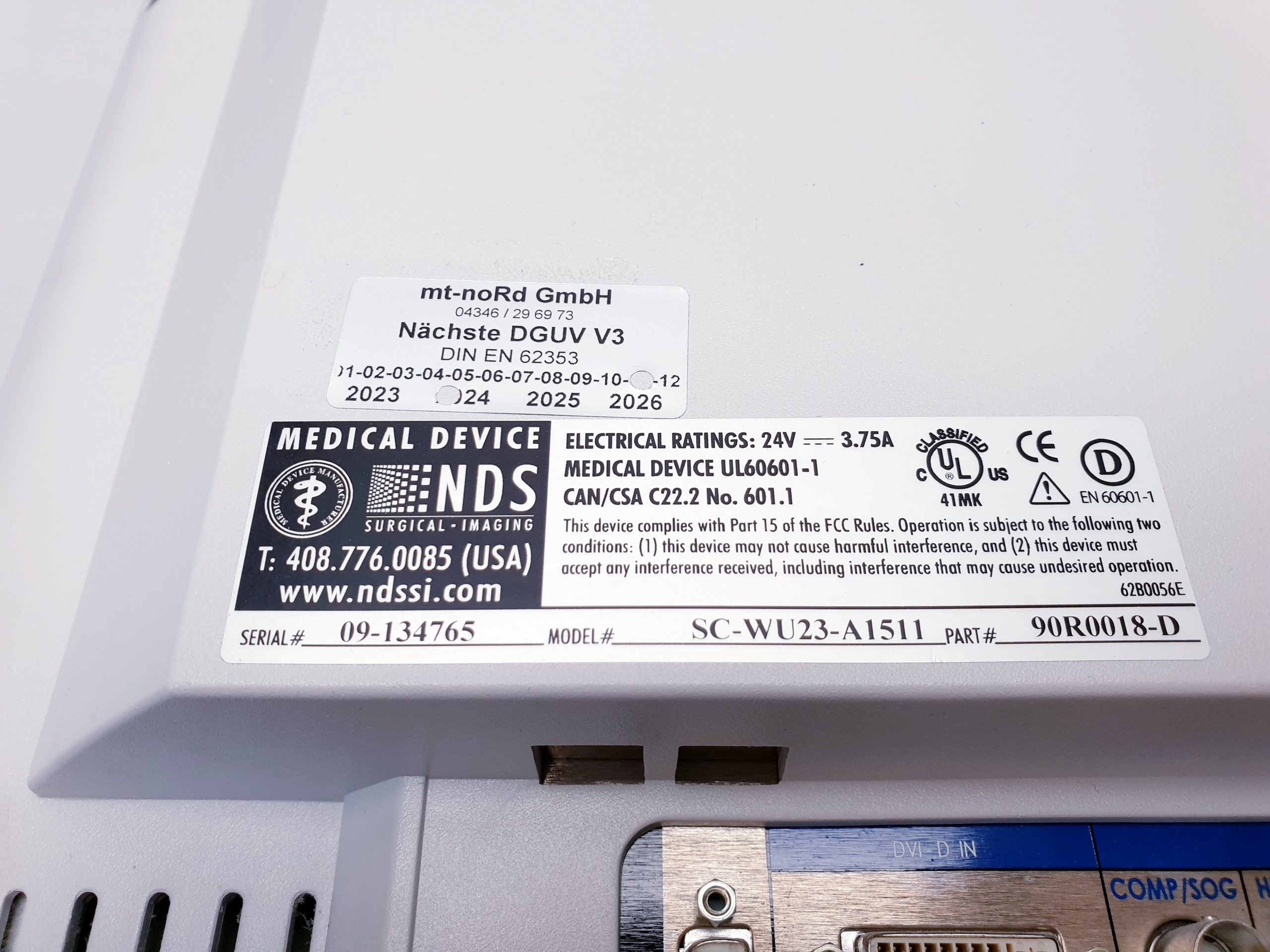 Karl Storz SC-WU23-A1511 Monitor mit Netzteil für die Endoskopie thumbnail 7