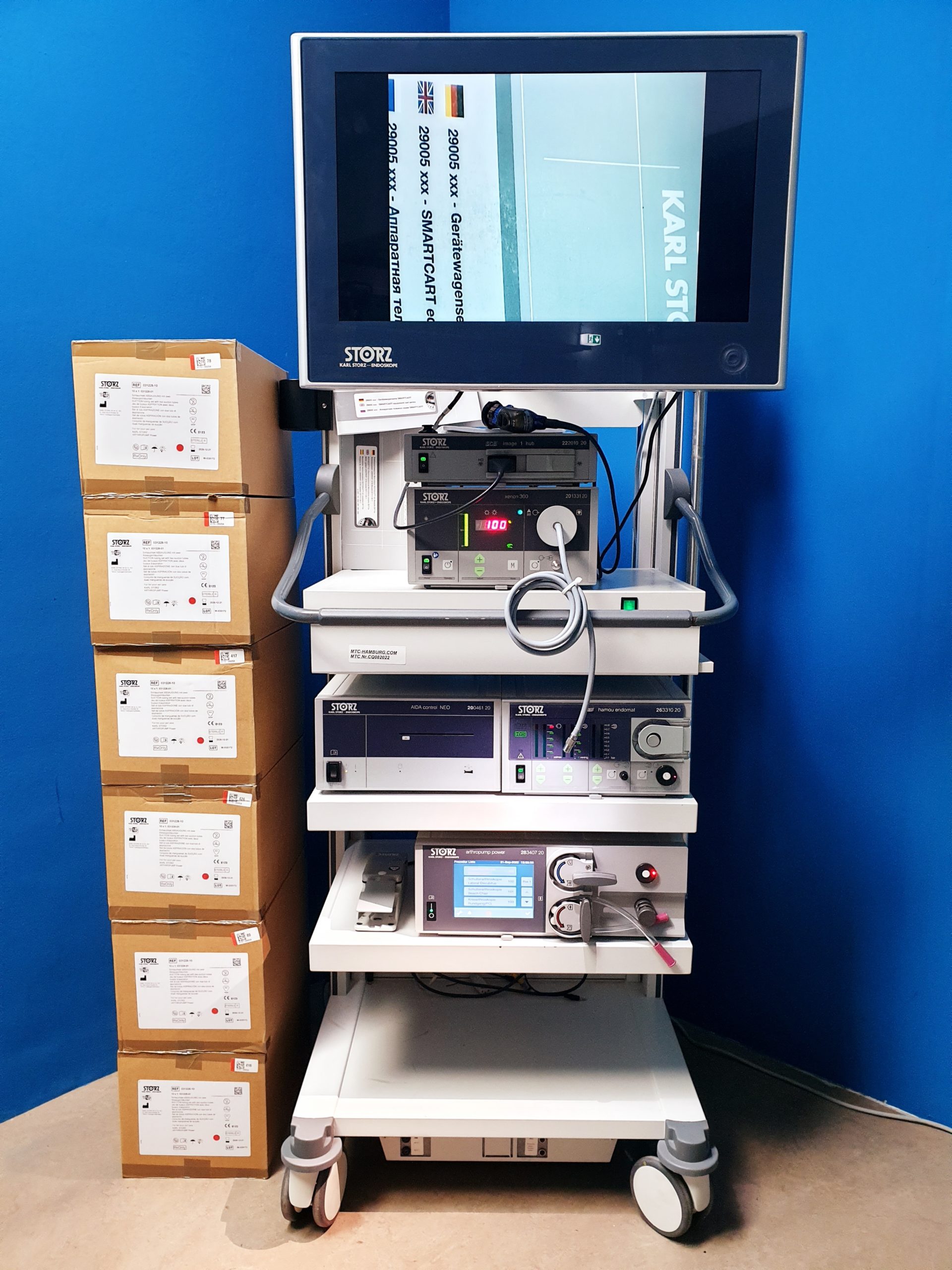 kARL Storz HD Turm SCB Image 1 HUB 222010 20 + HD3-Z + XENON 300 20133120 + Hamou Endoumat 263310 20 + Aida Control Neo 200461 20 + Arthopump Power 283407 20 + Verbrauchsmaterial