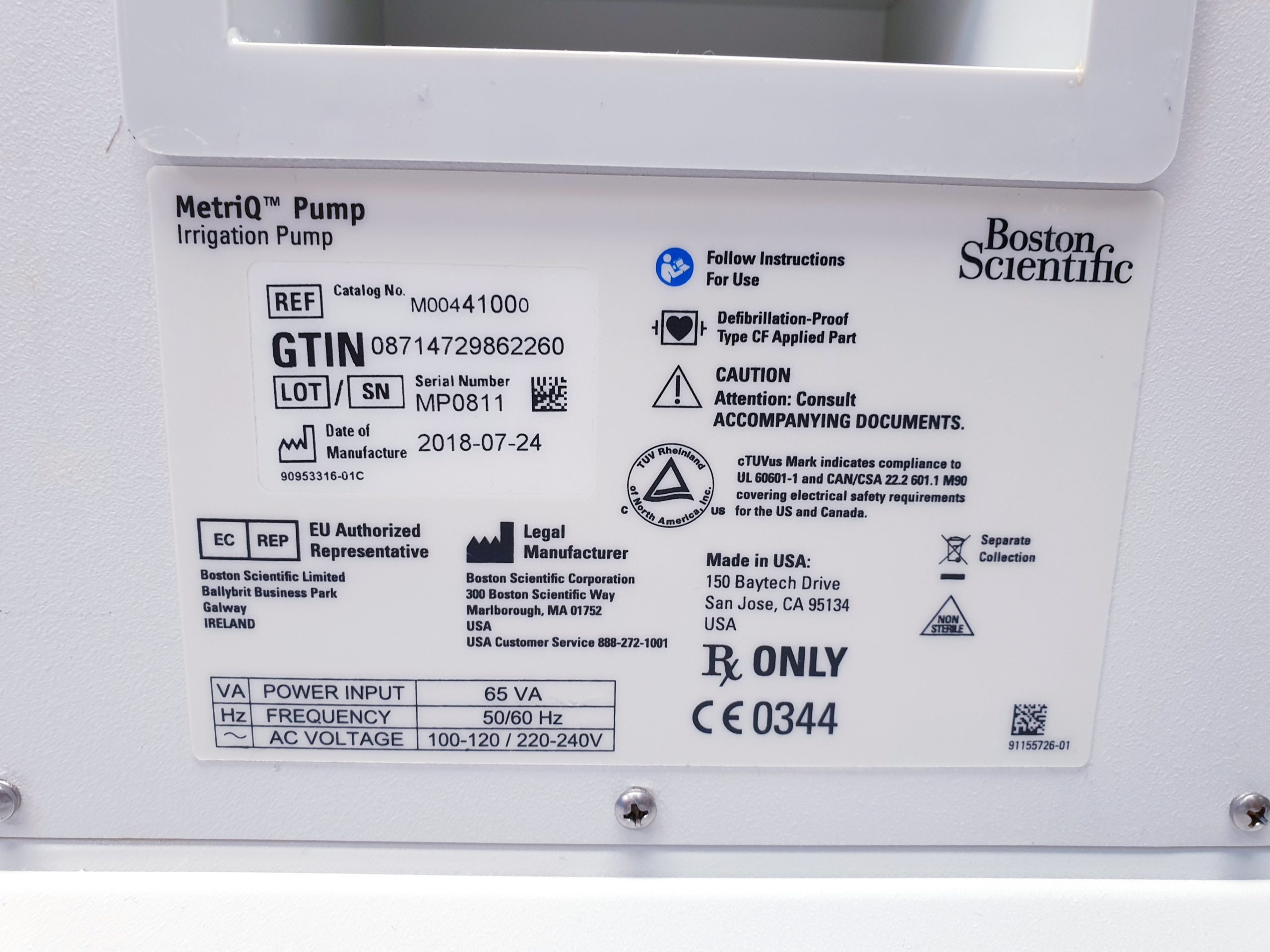 Boston Scientific M00441000 MetriQ Bewässerungspumpe thumbnail 5
