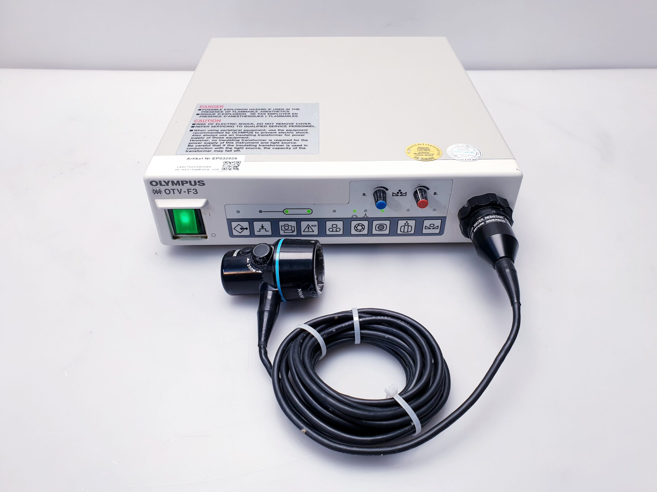 OLYMPUS OTV-F3 OTVF3 OTV F3 Color Video Camera Controller mit KameraKopf thumbnail 3