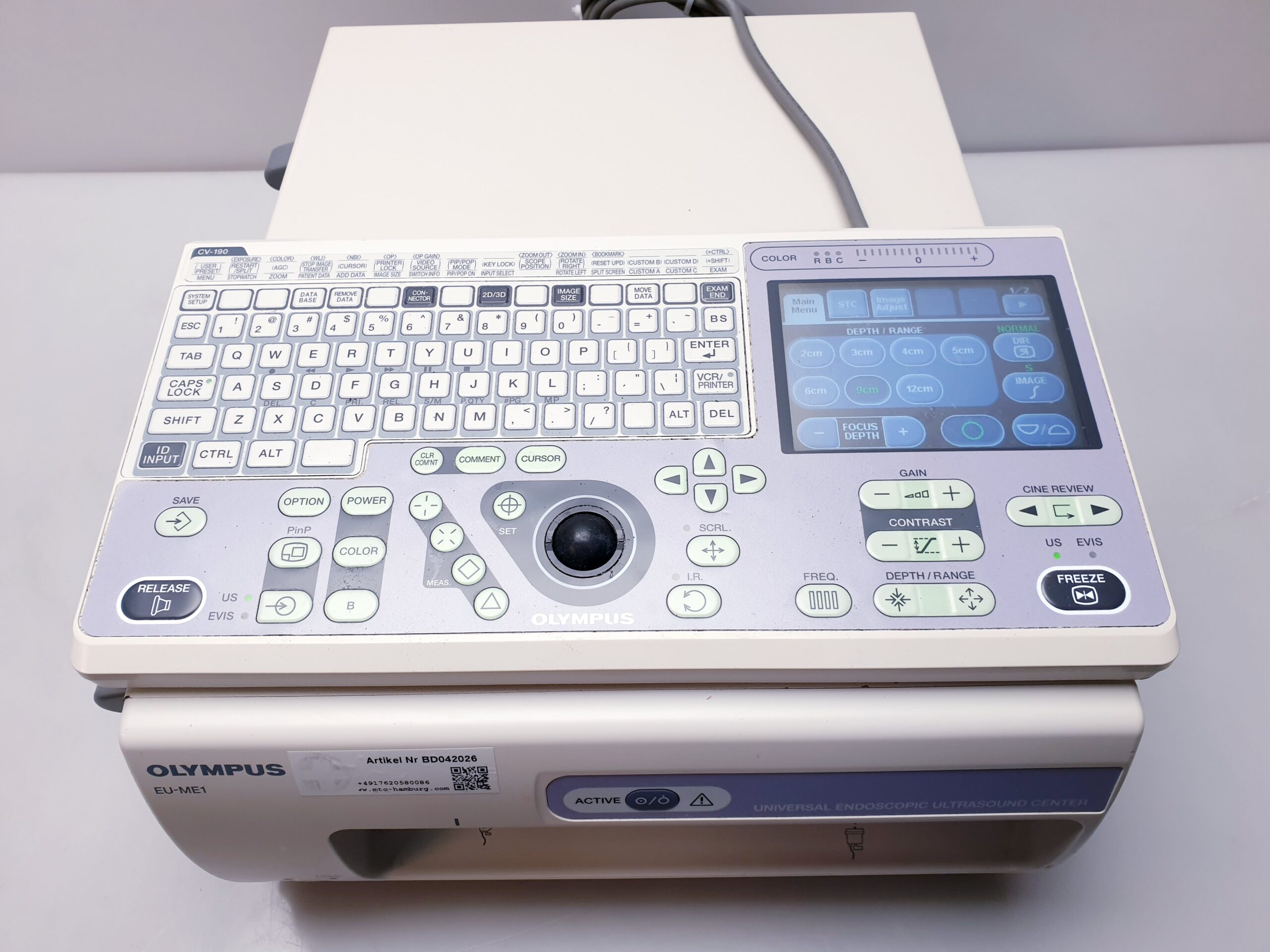 Olympus EU-ME1 Videoprozessor für Echo-Endoskopie + MAJ-1710 Ultrasound Keyboard — image 1 of 7