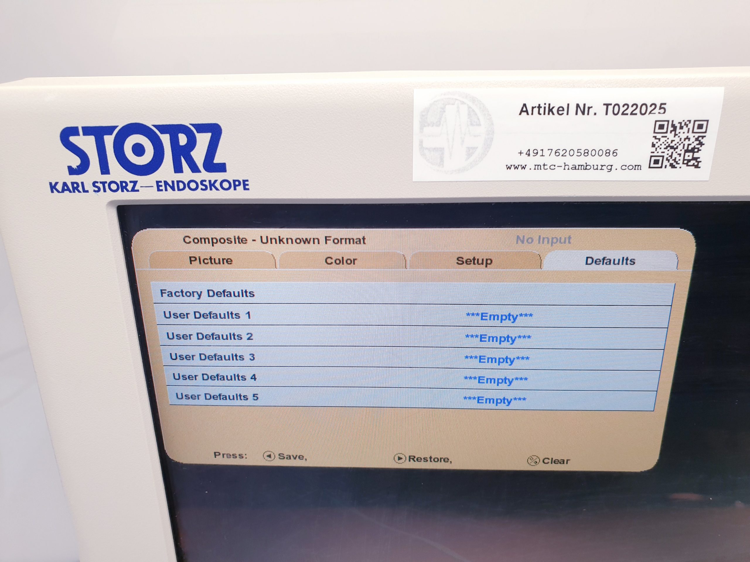 Karl Storz SC-WU26-A1515 26 HD WideView Monitor – Endoskopie Monitor thumbnail 10