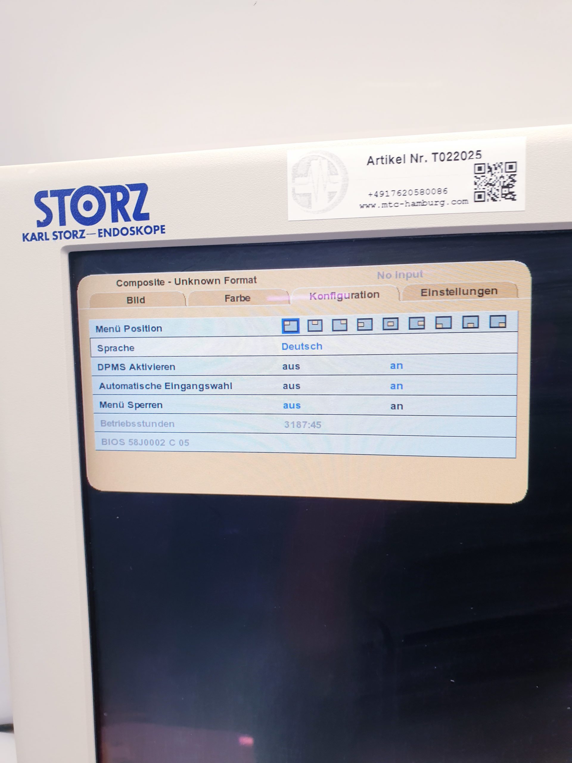 Karl Storz SC-WU26-A1515 26 HD WideView Monitor – Endoskopie Monitor thumbnail 11