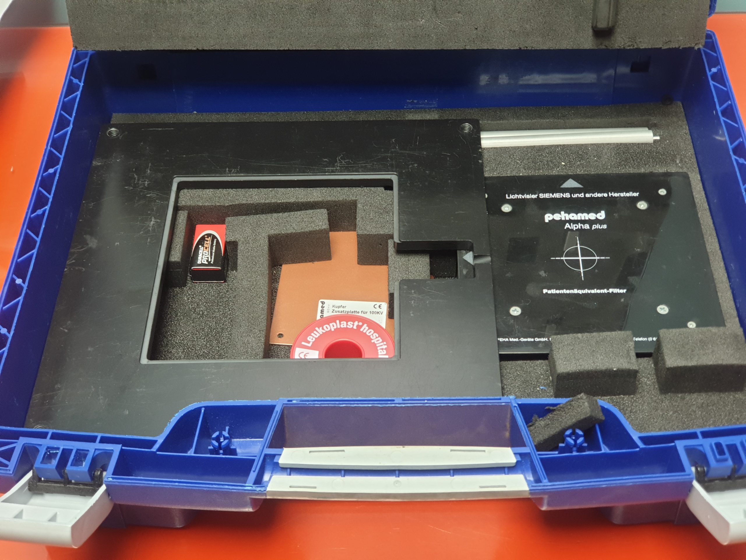 Pehamed DIGRAD Test Phantom for Digital Radiography + Alpha Plus mit Fingersensor thumbnail 2