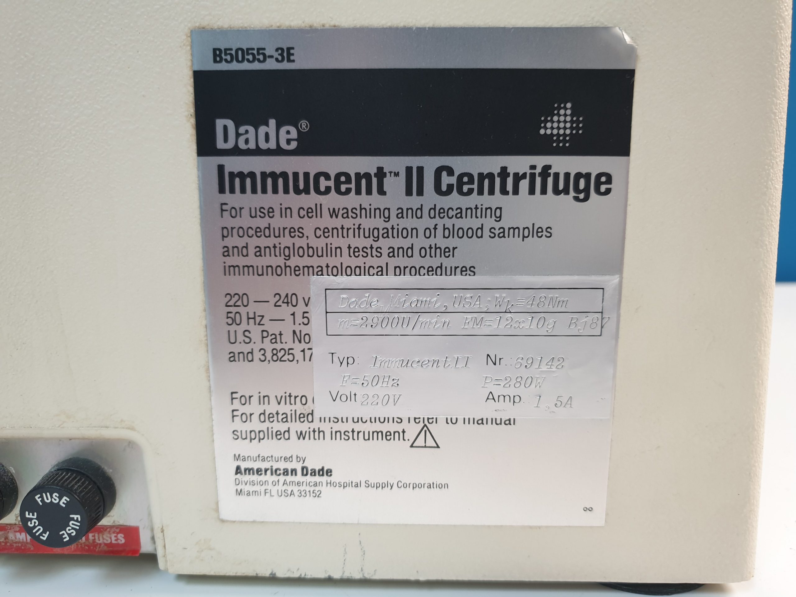 Dade Immucent II Zentrifuge thumbnail 3