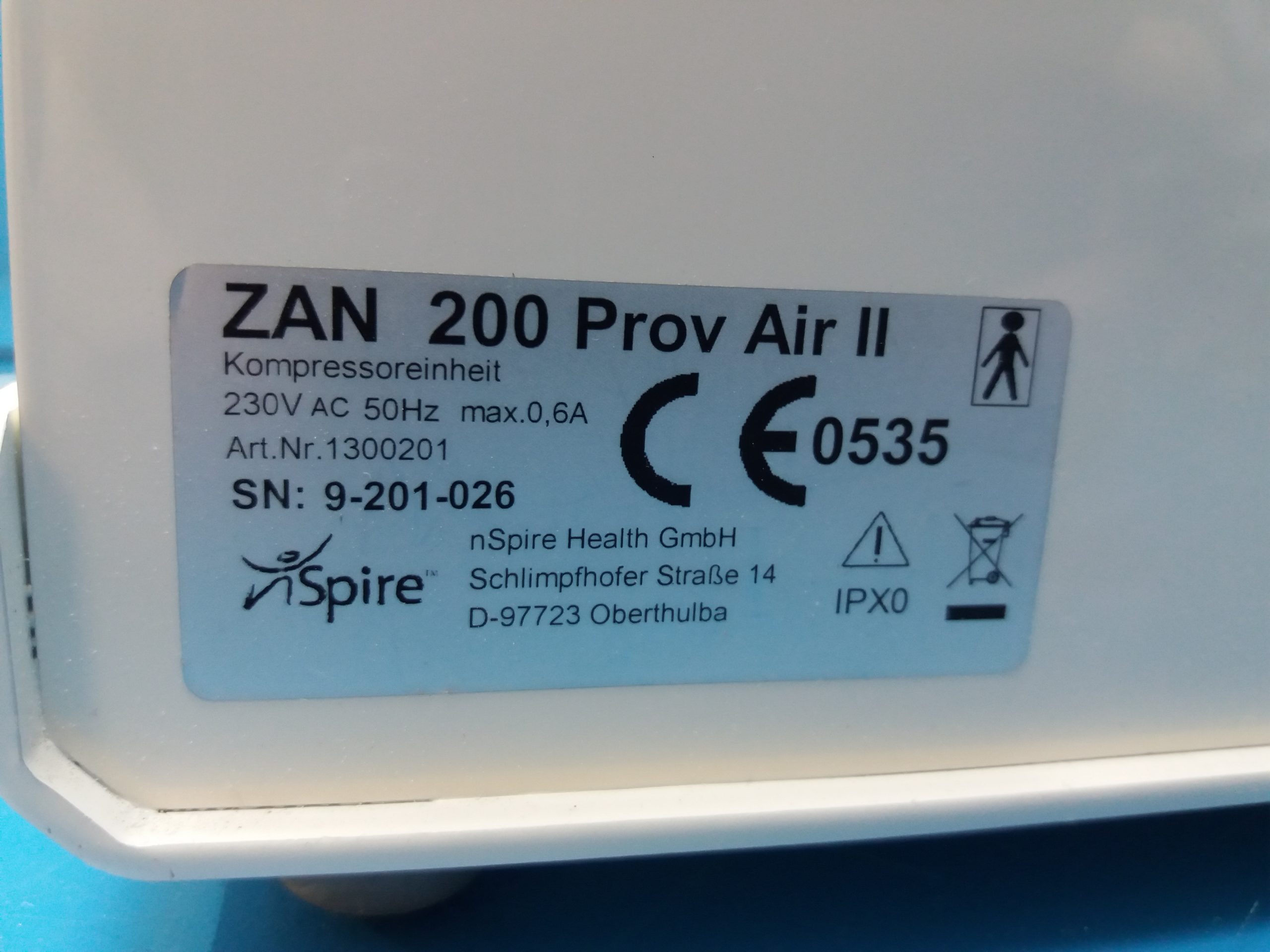 Aspire ZAN 200 PROV AIR II Kompressoreinheit für Vernebler thumbnail 5