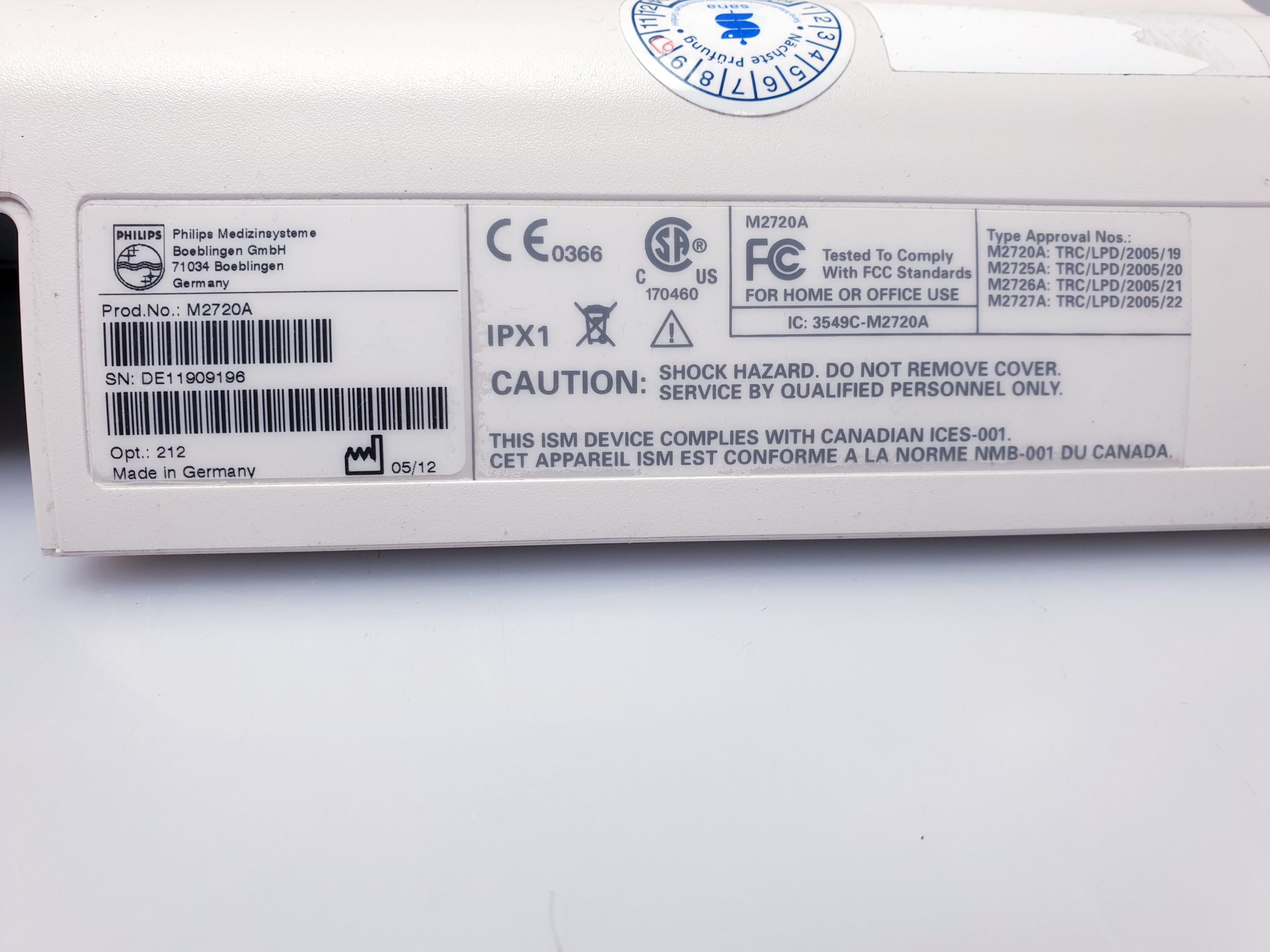 Philips M2720A Avalon CTS Fetal Monitor Base Station + 2725A + 2727A + 2726A thumbnail 7