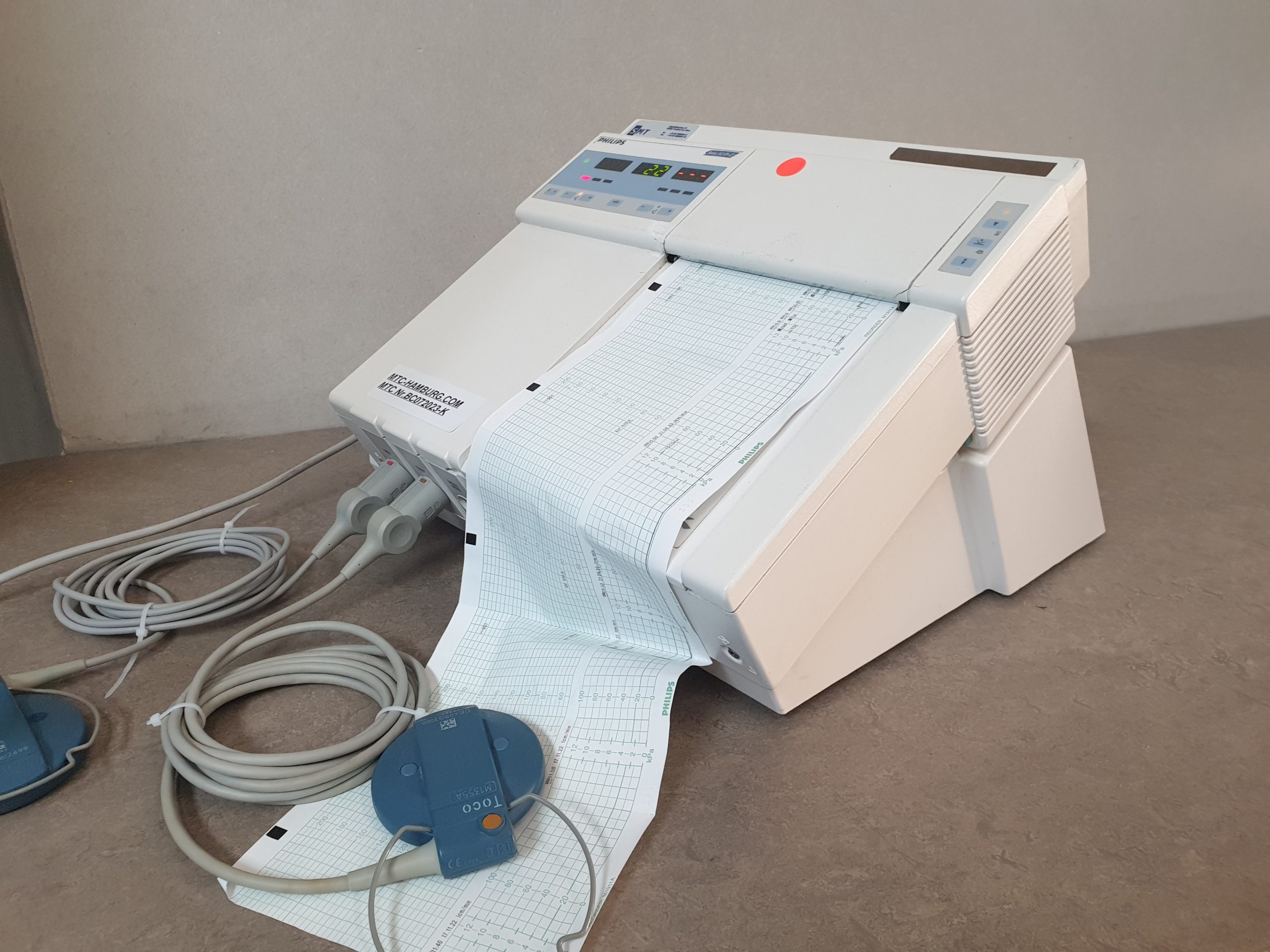 Hewlett Packard HP Series 50IP-2 // 50 IP 2 CTG Fetal Monitor + US – 1356A + Toco Probe 1355A thumbnail 2