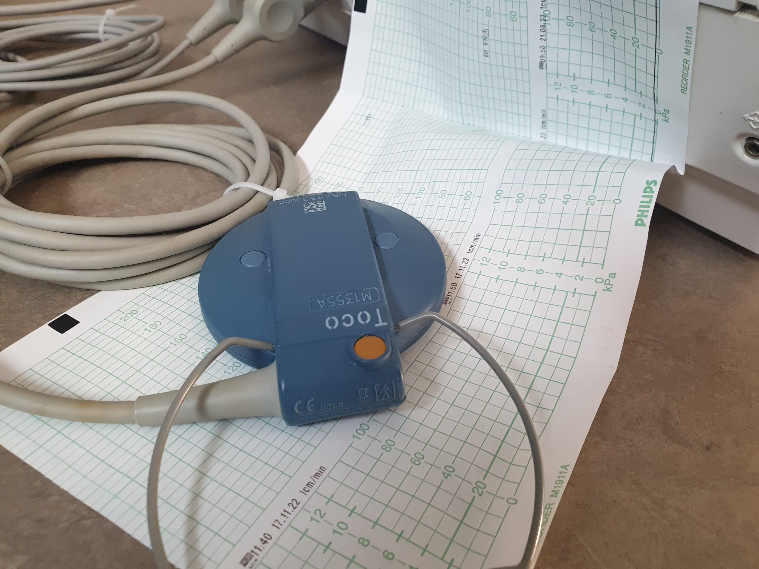Hewlett Packard HP Series 50IP-2 // 50 IP 2 CTG Fetal Monitor + US – 1356A + Toco Probe 1355A thumbnail 4