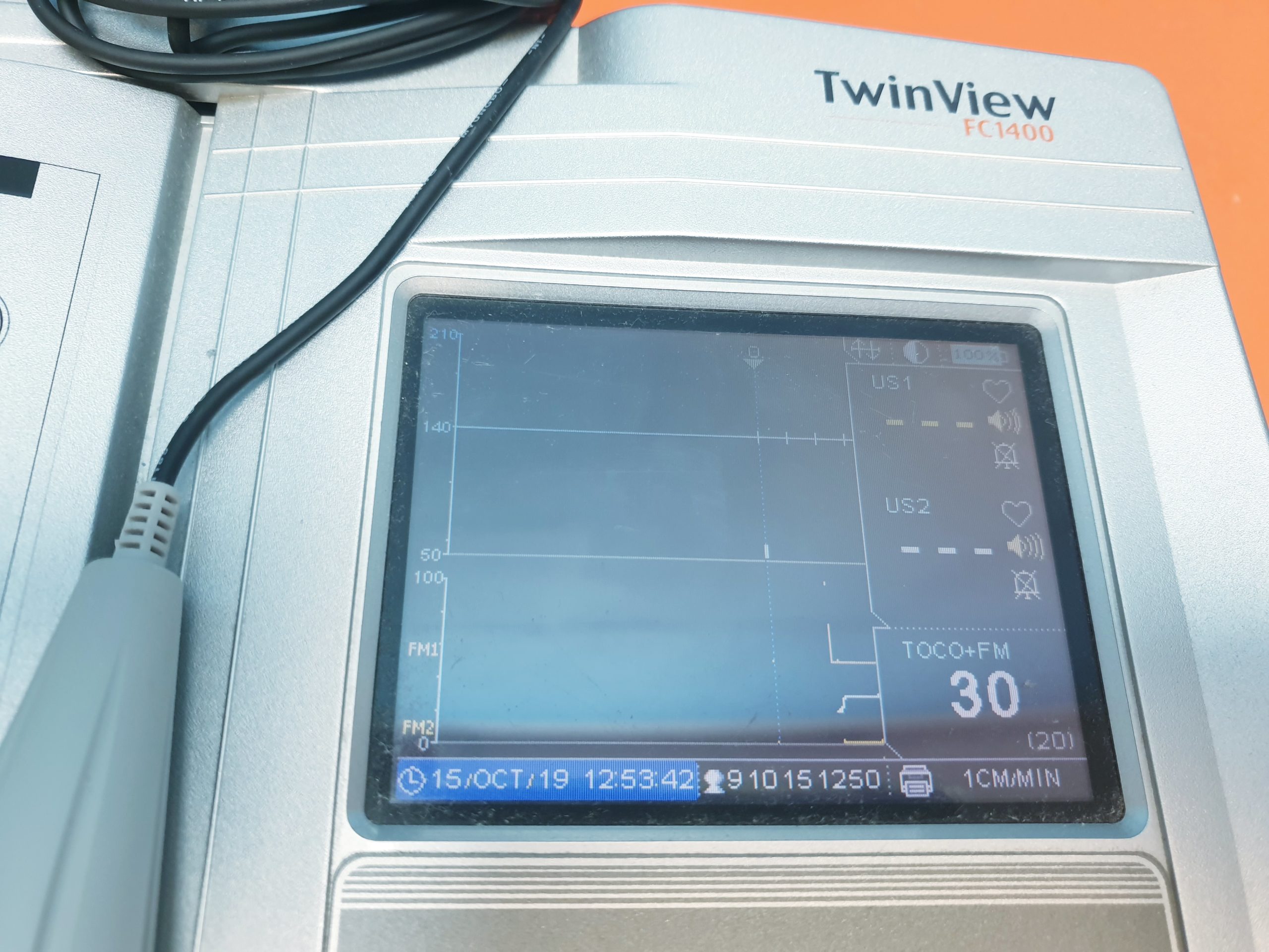 Bionet TwinView FC1400 CTG Fetalmonitor mit 02 US und 1x Toco Sonde ( n ) — image 1 of 5