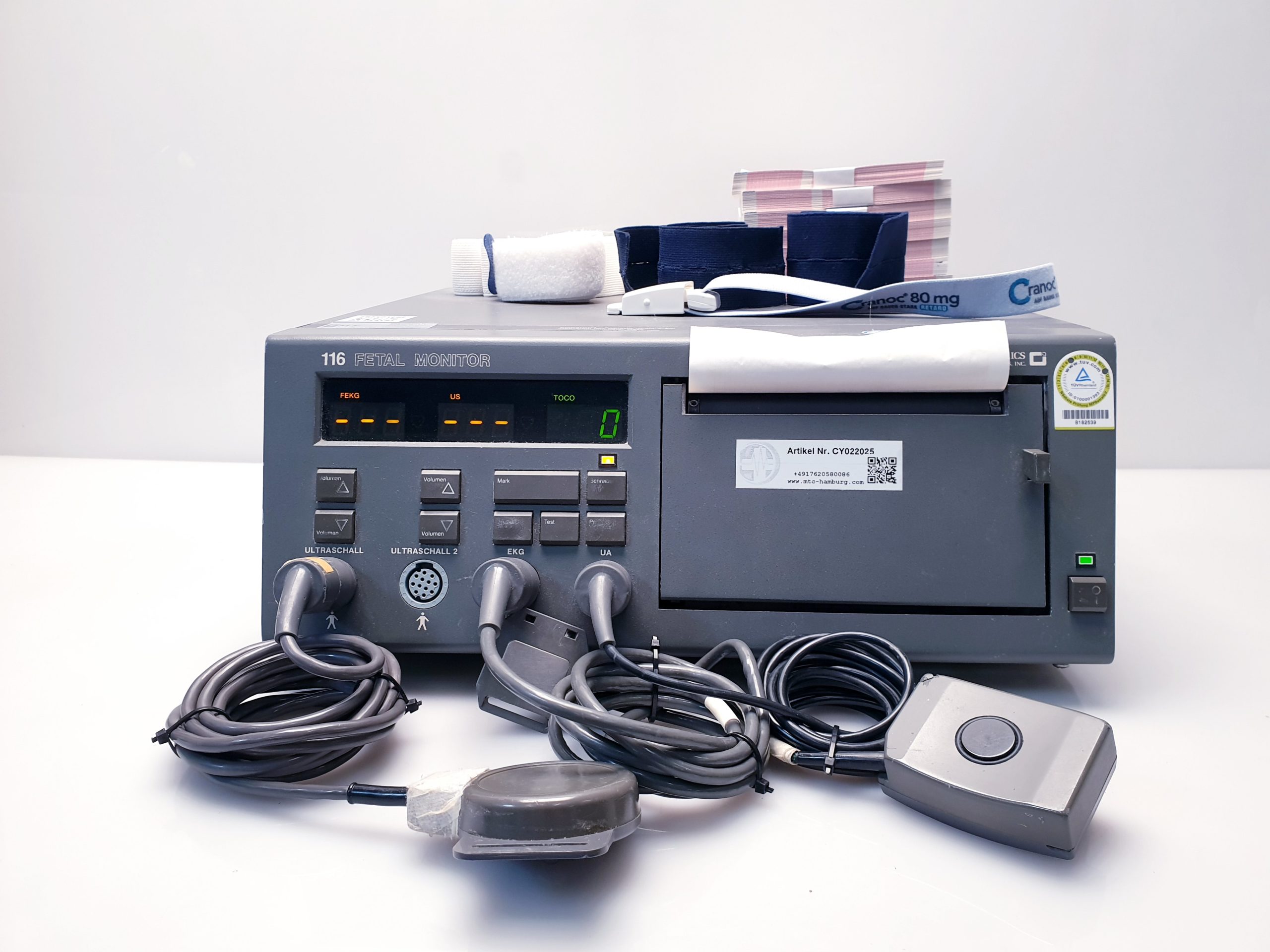 Corometrics 116 Fetal Monitor – CTG mit Aufnehmer — image 1 of 17