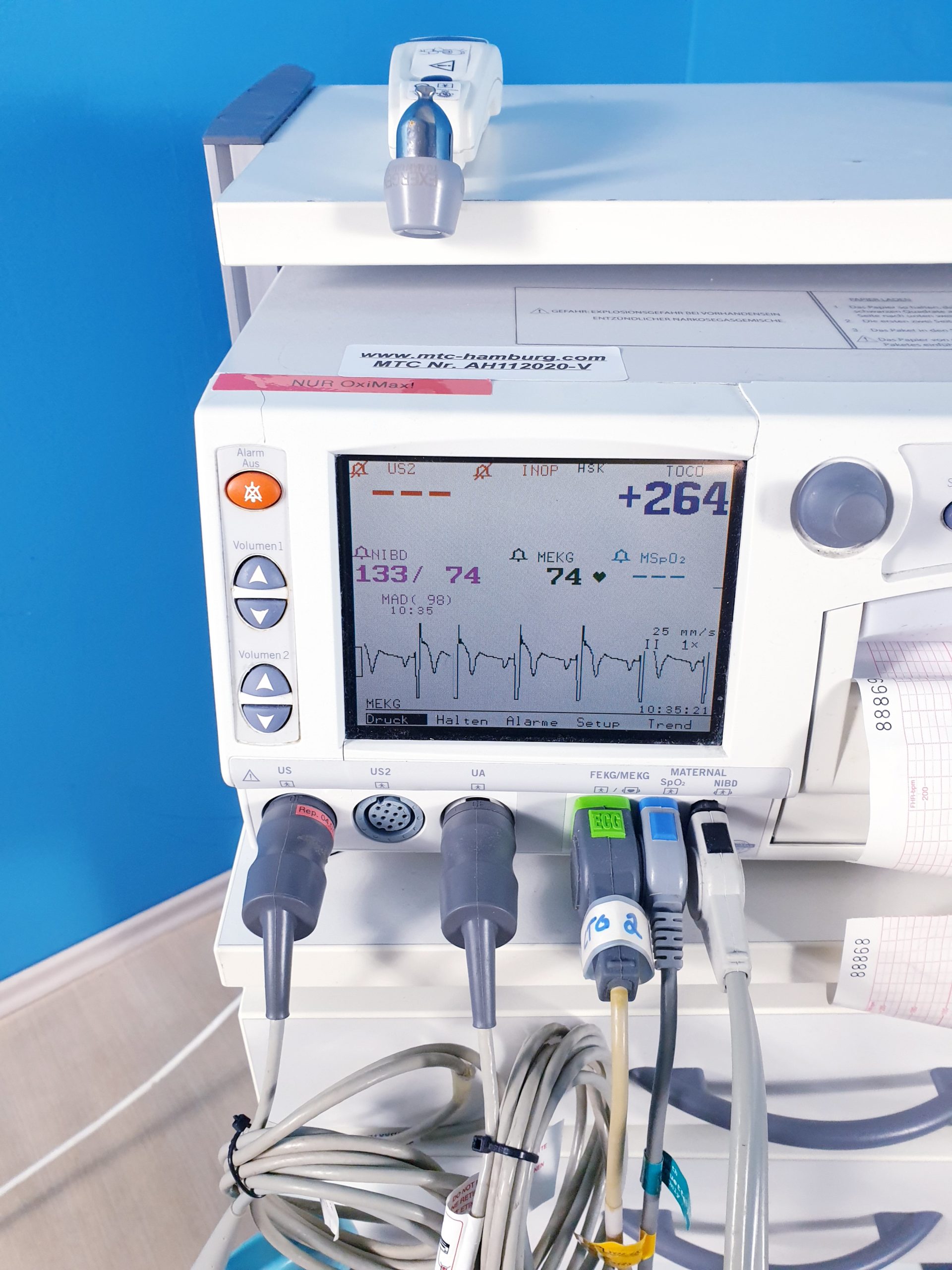 GE Corometrics 250 Series Fetal Mutter Monitor mit Zubehör thumbnail 5