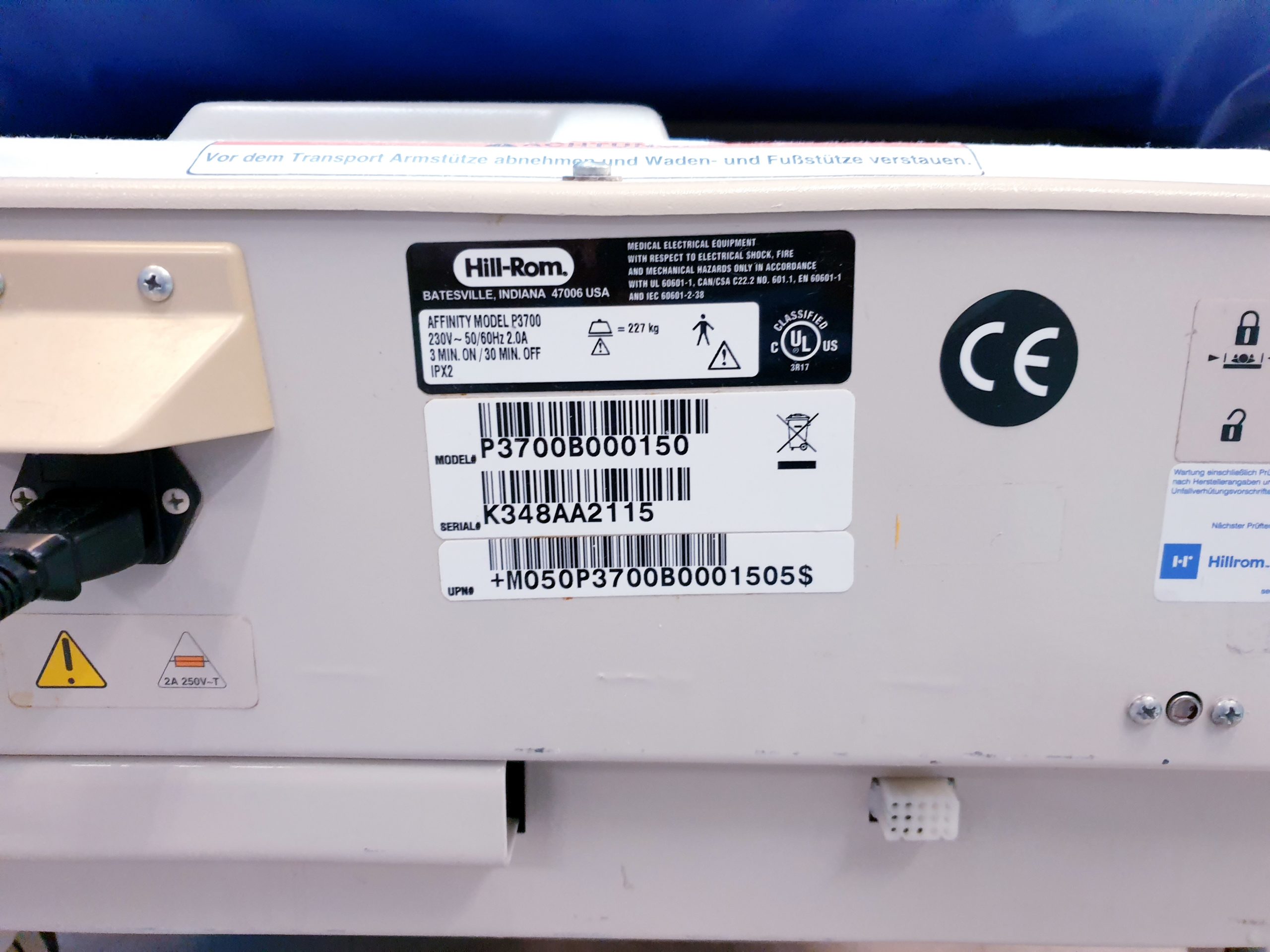 Hill Rom – Affinity Model P3700 – Entbindungsbett thumbnail 24