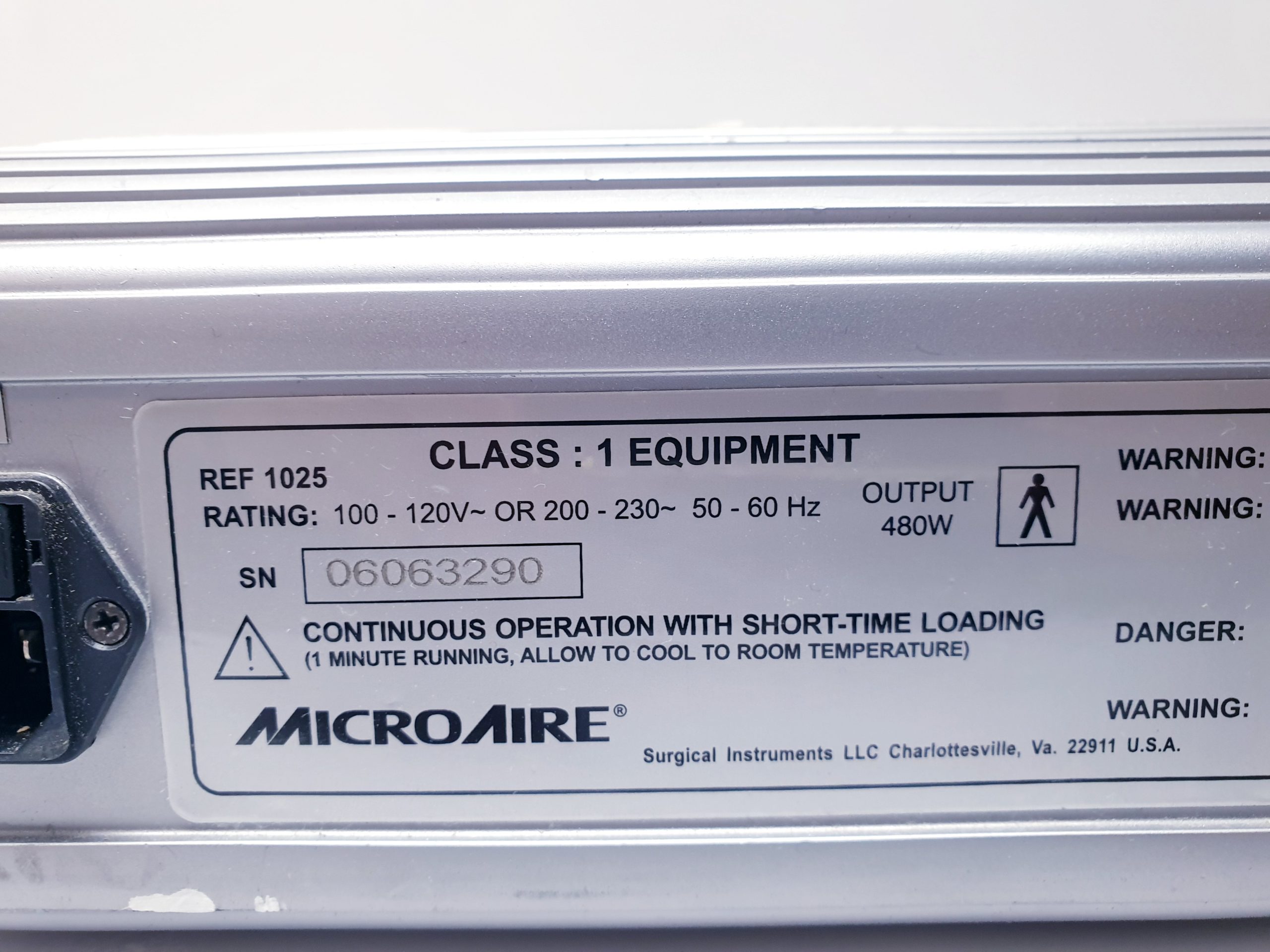 MicroAire 1025 Surgical Power Electric Console Konsole thumbnail 9