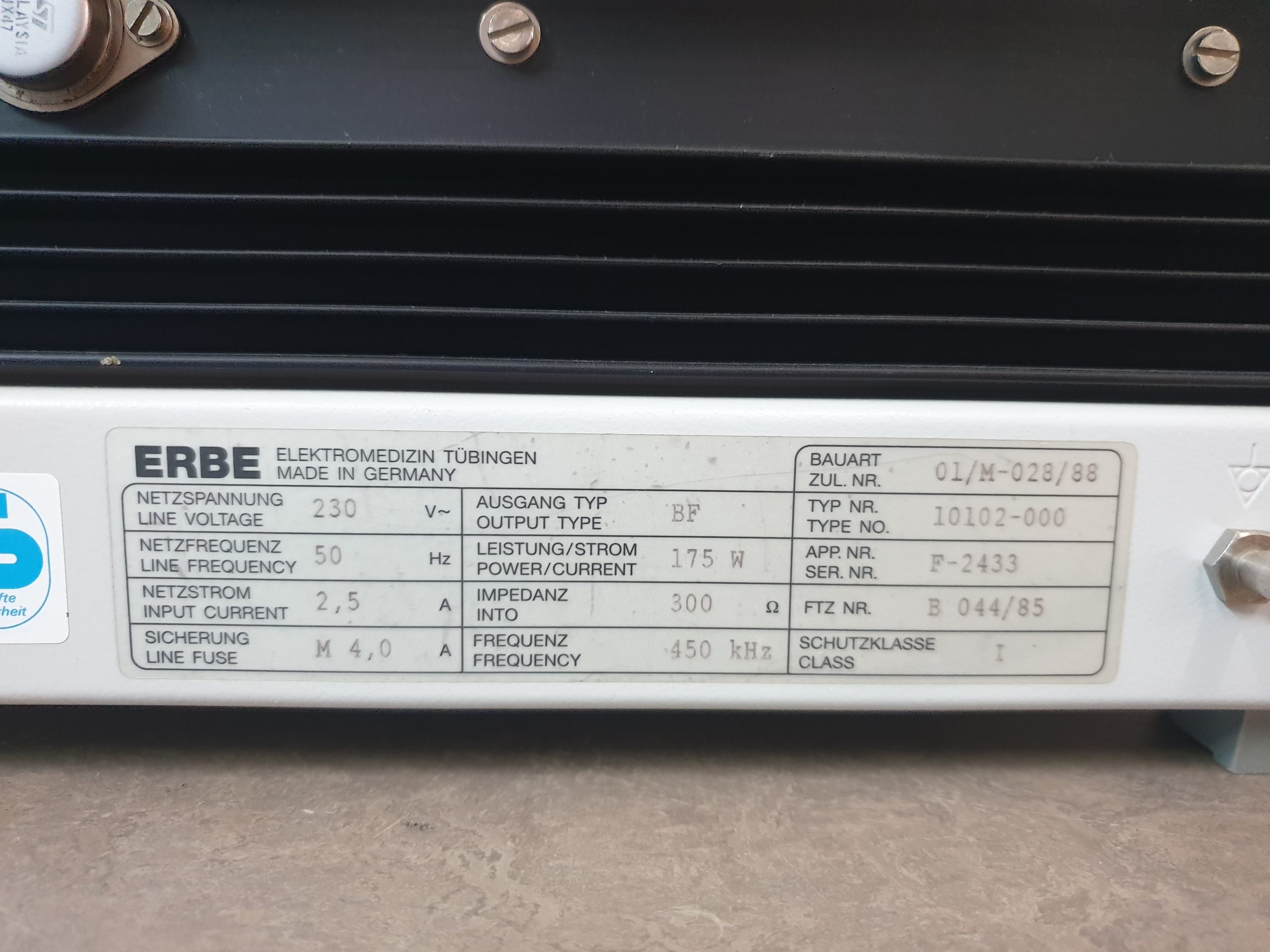 Erbe Erbotom T 175 / T175 HF-Chirurgiegerät thumbnail 5