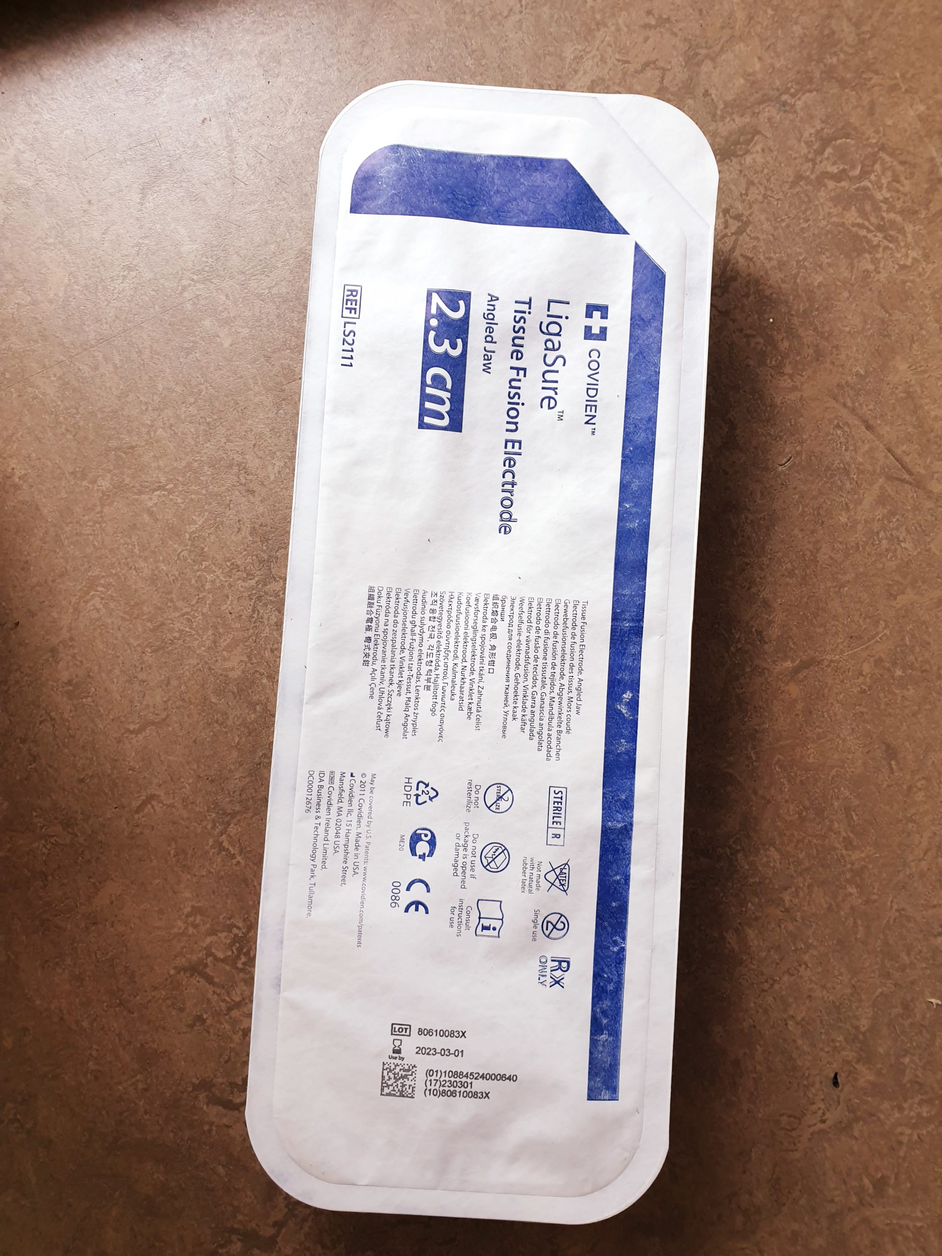 Covidien LS2111 LS 2111 Ligasure Electrode: Tissue Fusion Angled Jaw Electrode 2.3cm thumbnail 3