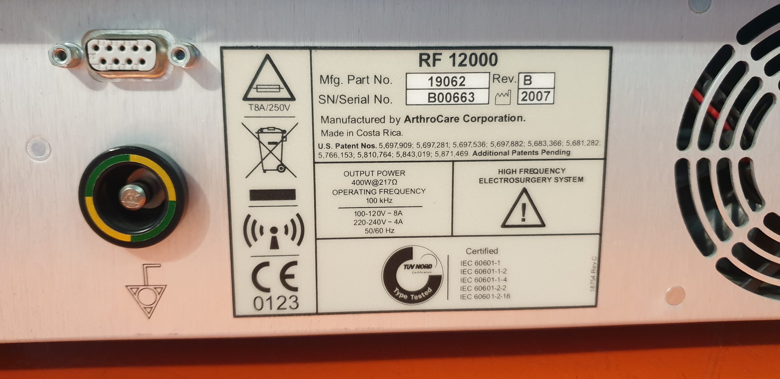 ArthroCare Sportmedizin Quantum RF 12000 mit Fußpedal thumbnail 9