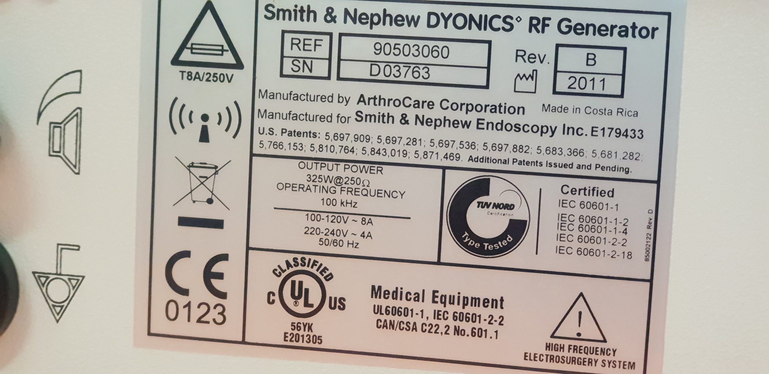 Smith Nephew Dyonics RF System thumbnail 6