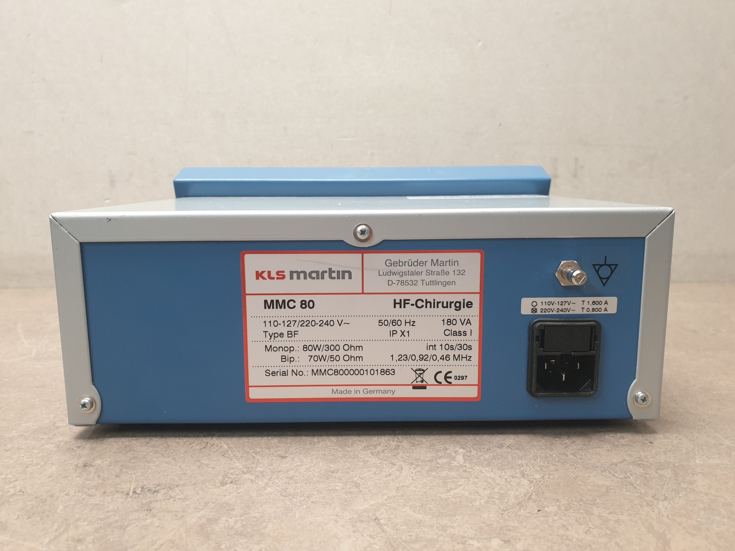 KLS Martin MMC80 minicutter mono- und Bipolar HF -Gerät – mit Fusschalter thumbnail 7