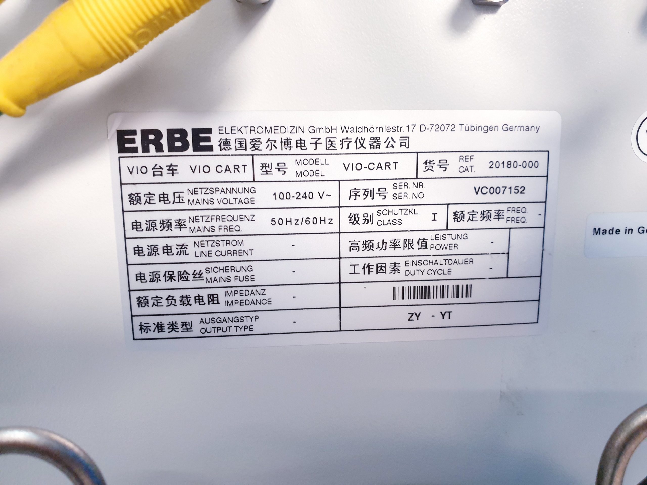 Erbe Vio 300 D – VIO 300D+ Erbe IES 3 – IES3 + Fußpedal und einen Erbe IES 3 thumbnail 9